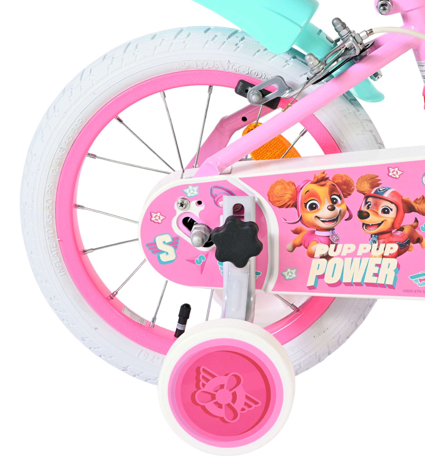 Paw Patrol Kinderfiets - Meisjes - 14 inch - Roze - Twee handremmen 2 Paw Patrol Kinderfiets - Meisjes - 14 inch - Roze - Twee handremmen - Afbeelding 2