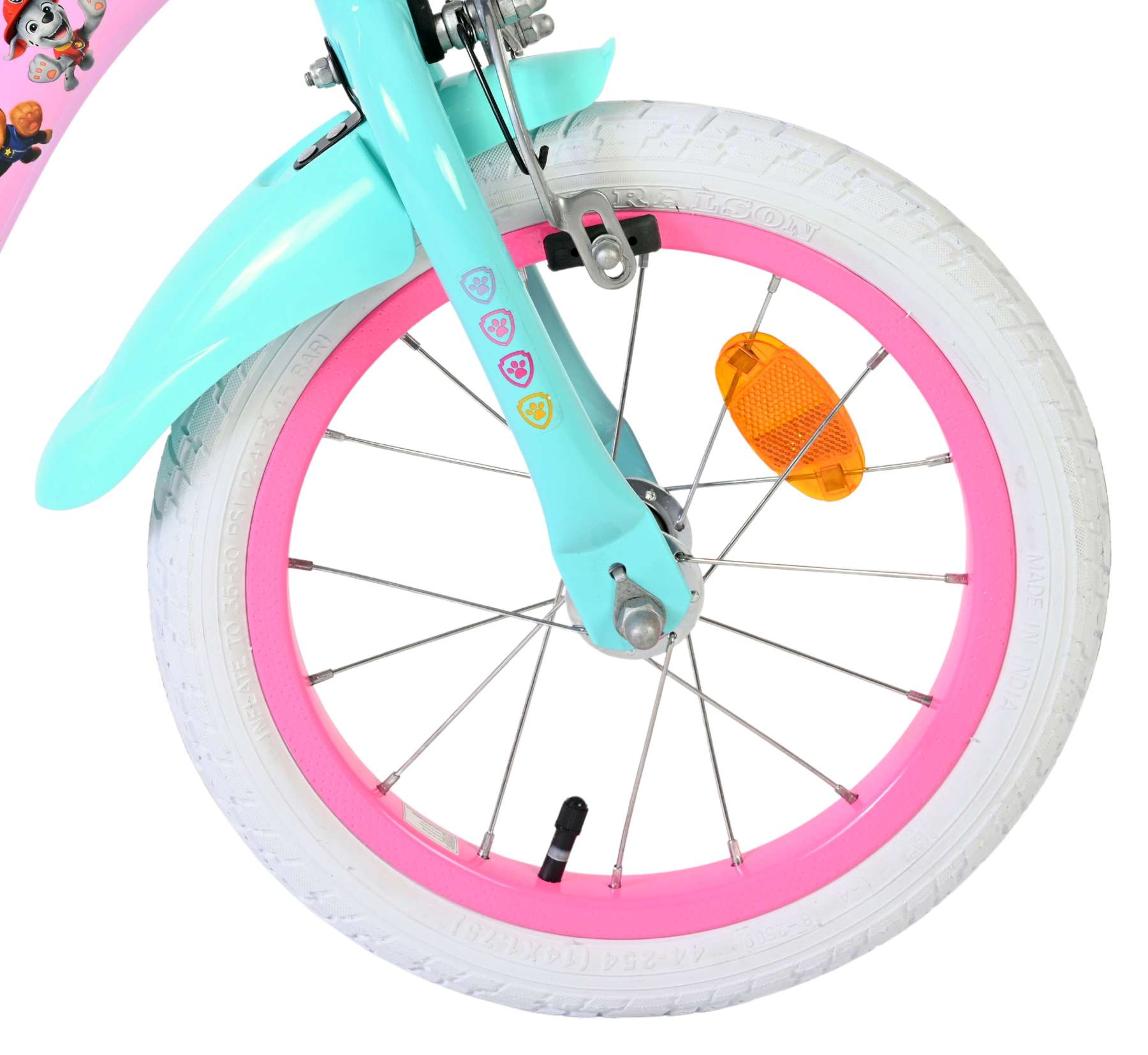 Paw Patrol Kinderfiets - Meisjes - 14 inch - Roze - Twee handremmen 3 Paw Patrol Kinderfiets - Meisjes - 14 inch - Roze - Twee handremmen - Afbeelding 3