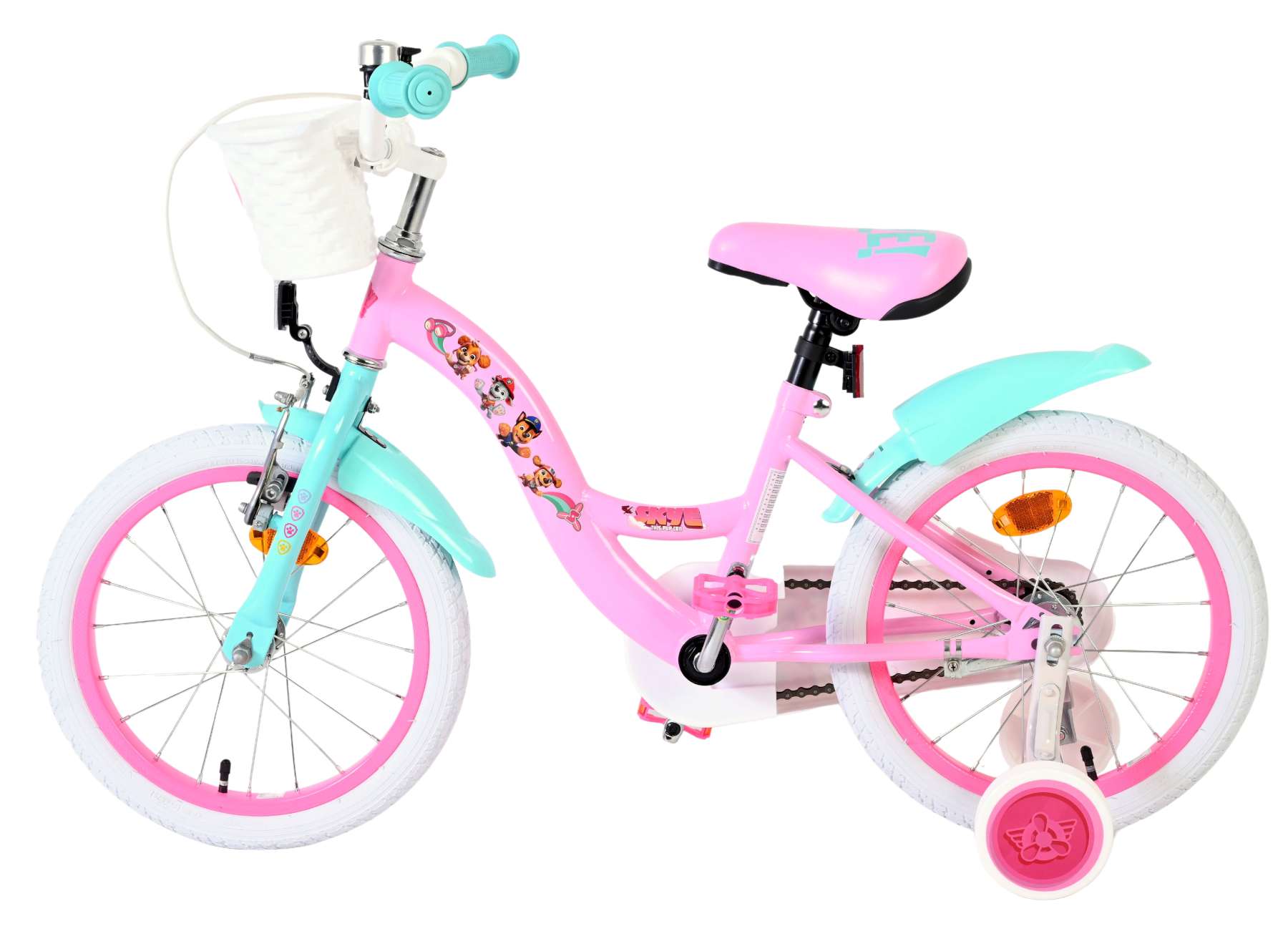 Paw Patrol Kinderfiets - Meisjes - 16 inch - Roze 7 Paw Patrol Kinderfiets - Meisjes - 16 inch - Roze - Afbeelding 7