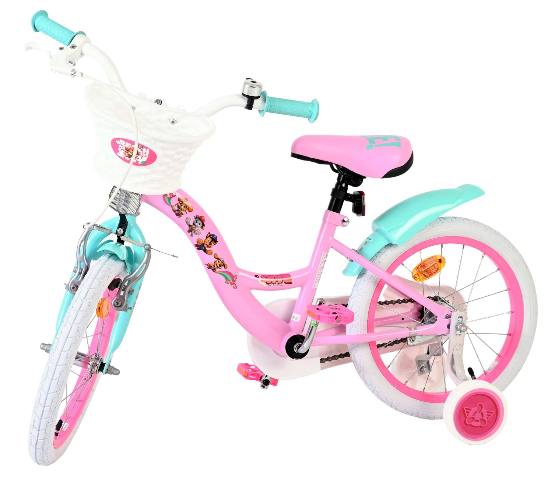 Paw Patrol Kinderfiets - Meisjes - 16 inch - Roze 8 Paw Patrol Kinderfiets - Meisjes - 16 inch - Roze - Afbeelding 8