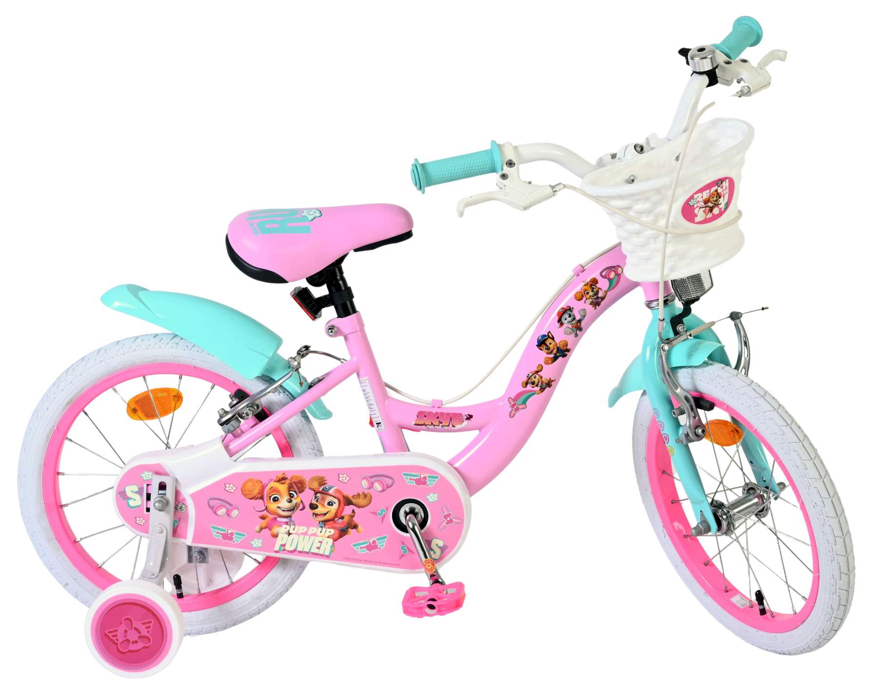 Paw Patrol Kinderfiets - Meisjes - 16 inch - Roze - Twee handremmen 10 Paw Patrol Kinderfiets - Meisjes - 16 inch - Roze - Twee handremmen - Afbeelding 10