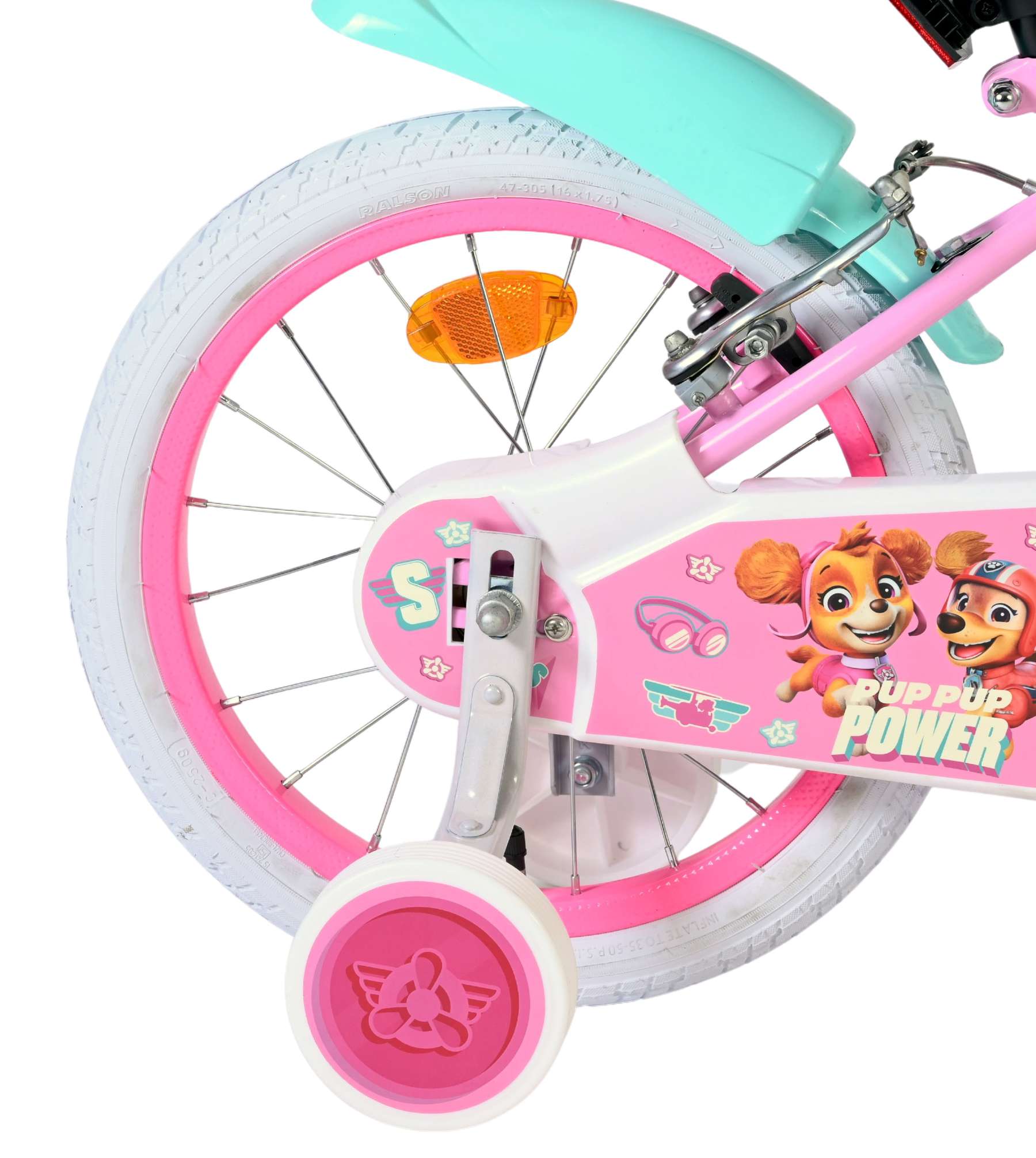 Paw Patrol Kinderfiets - Meisjes - 16 inch - Roze - Twee handremmen 2 Paw Patrol Kinderfiets - Meisjes - 16 inch - Roze - Twee handremmen - Afbeelding 2