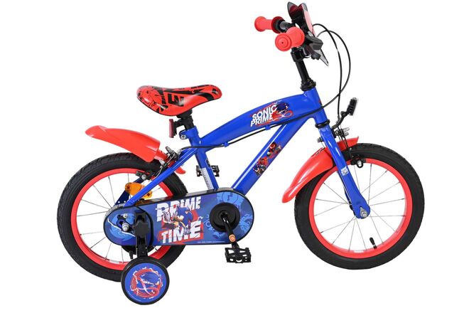 Sonic Prime Kinderfiets - Jongens - 14 inch - Blauw Rood - Twee handremmen 1 Sonic Prime Kinderfiets - Jongens - 14 inch - Blauw Rood - Twee handremmen