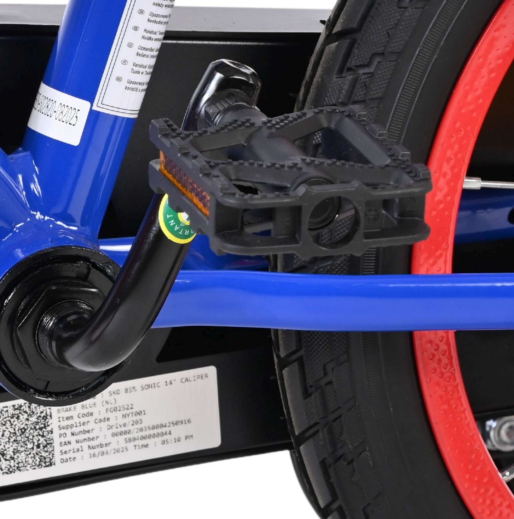 Sonic Prime Kinderfiets - Jongens - 14 inch - Blauw Rood - Twee handremmen 9 Sonic Prime Kinderfiets - Jongens - 14 inch - Blauw Rood - Twee handremmen - Afbeelding 9