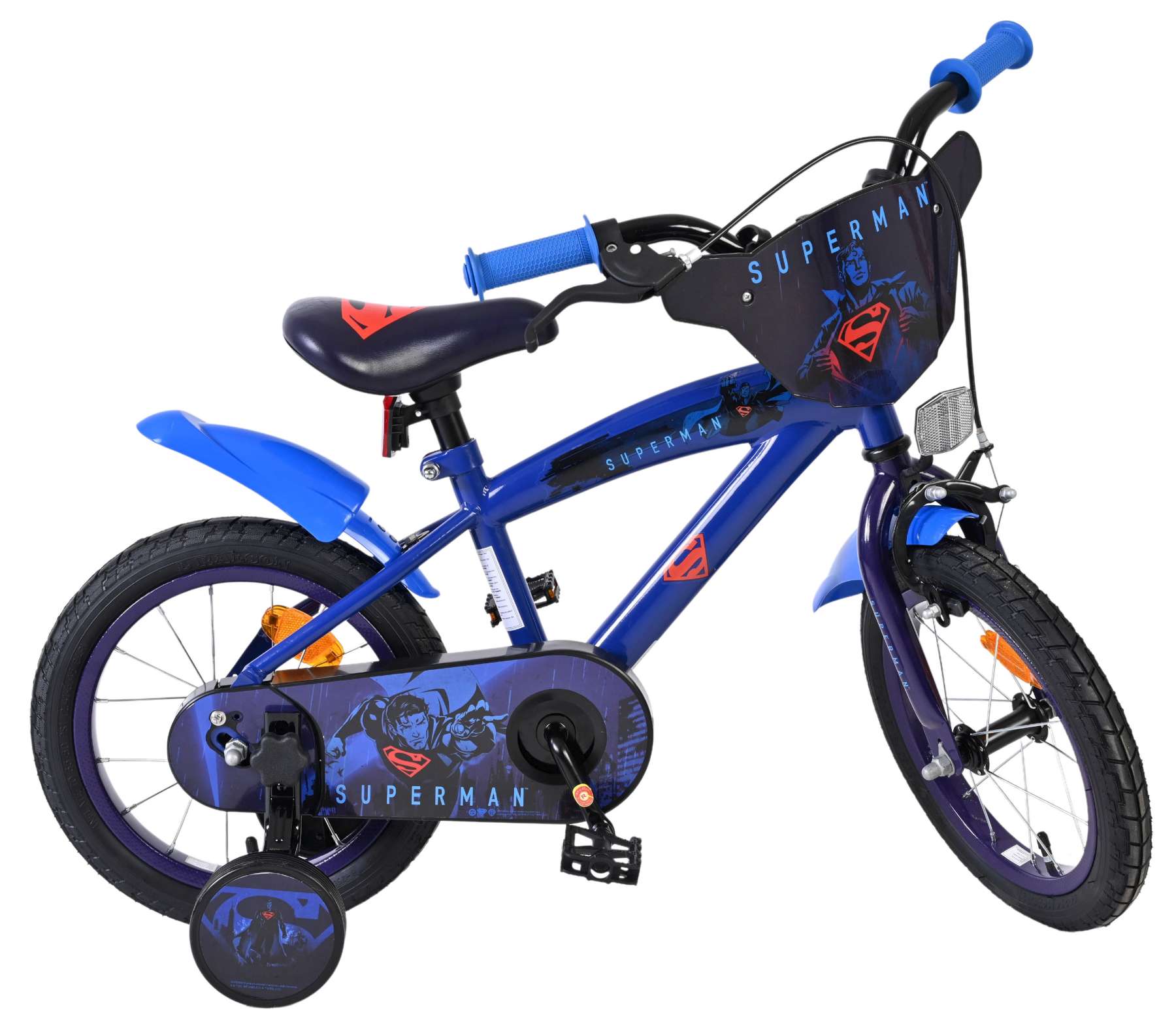Superman Kinderfiets - Jongens - 14 inch - Blauw 10 Superman Kinderfiets - Jongens - 14 inch - Blauw - Afbeelding 10