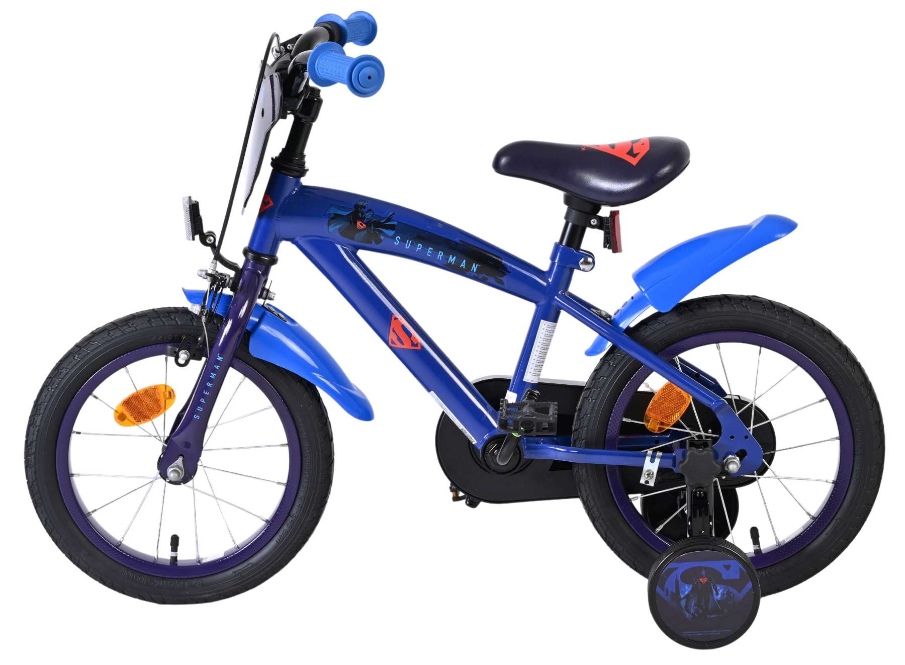 Superman Kinderfiets - Jongens - 14 inch - Blauw 7 Superman Kinderfiets - Jongens - 14 inch - Blauw - Afbeelding 7