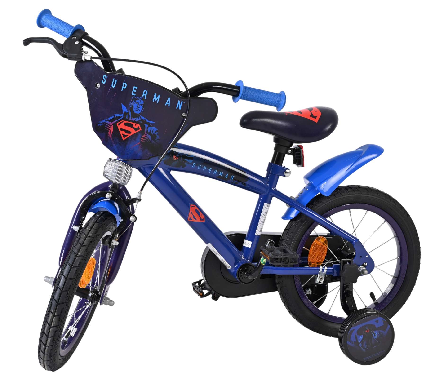 Superman Kinderfiets - Jongens - 14 inch - Blauw 8 Superman Kinderfiets - Jongens - 14 inch - Blauw - Afbeelding 8