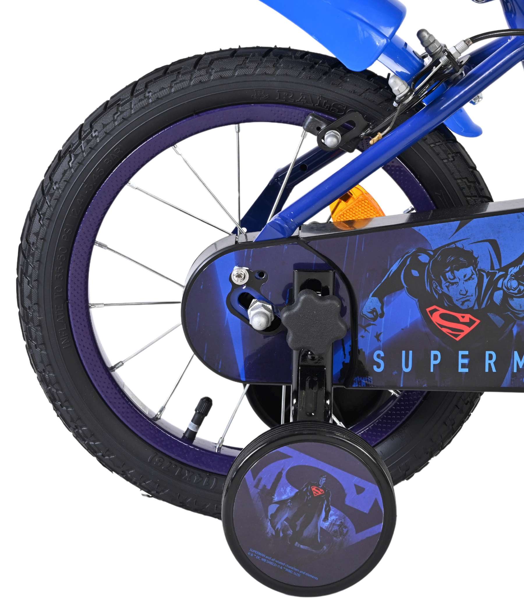 Superman Kinderfiets - Jongens - 14 inch - Blauw - Twee handremmen 2 Superman Kinderfiets - Jongens - 14 inch - Blauw - Twee handremmen - Afbeelding 2