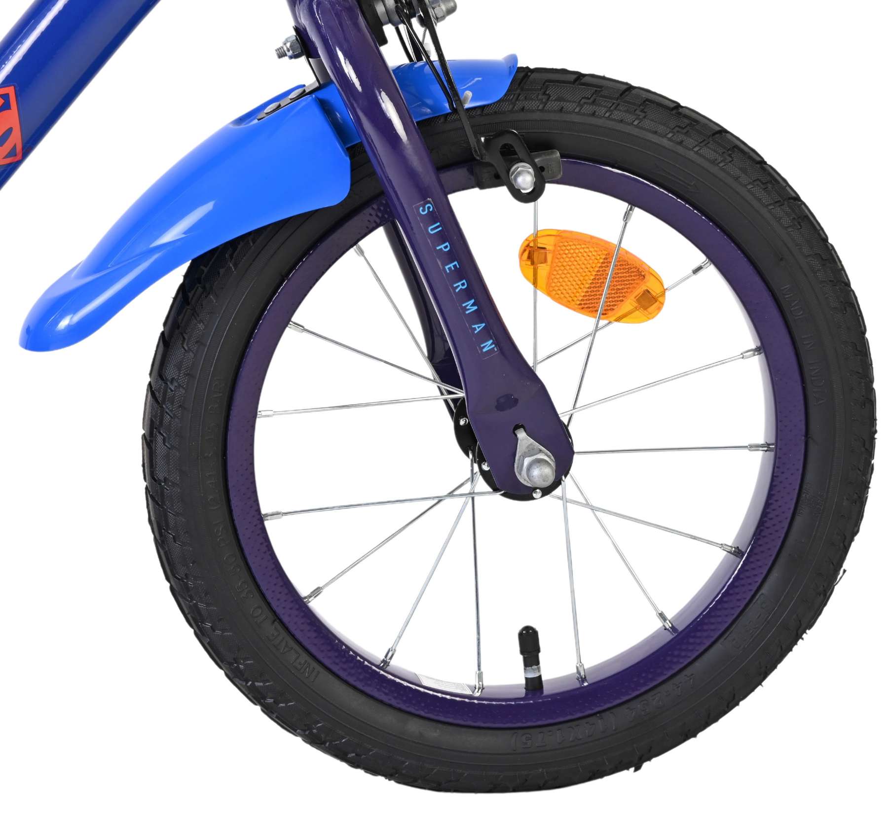 Superman Kinderfiets - Jongens - 14 inch - Blauw - Twee handremmen 3 Superman Kinderfiets - Jongens - 14 inch - Blauw - Twee handremmen - Afbeelding 3
