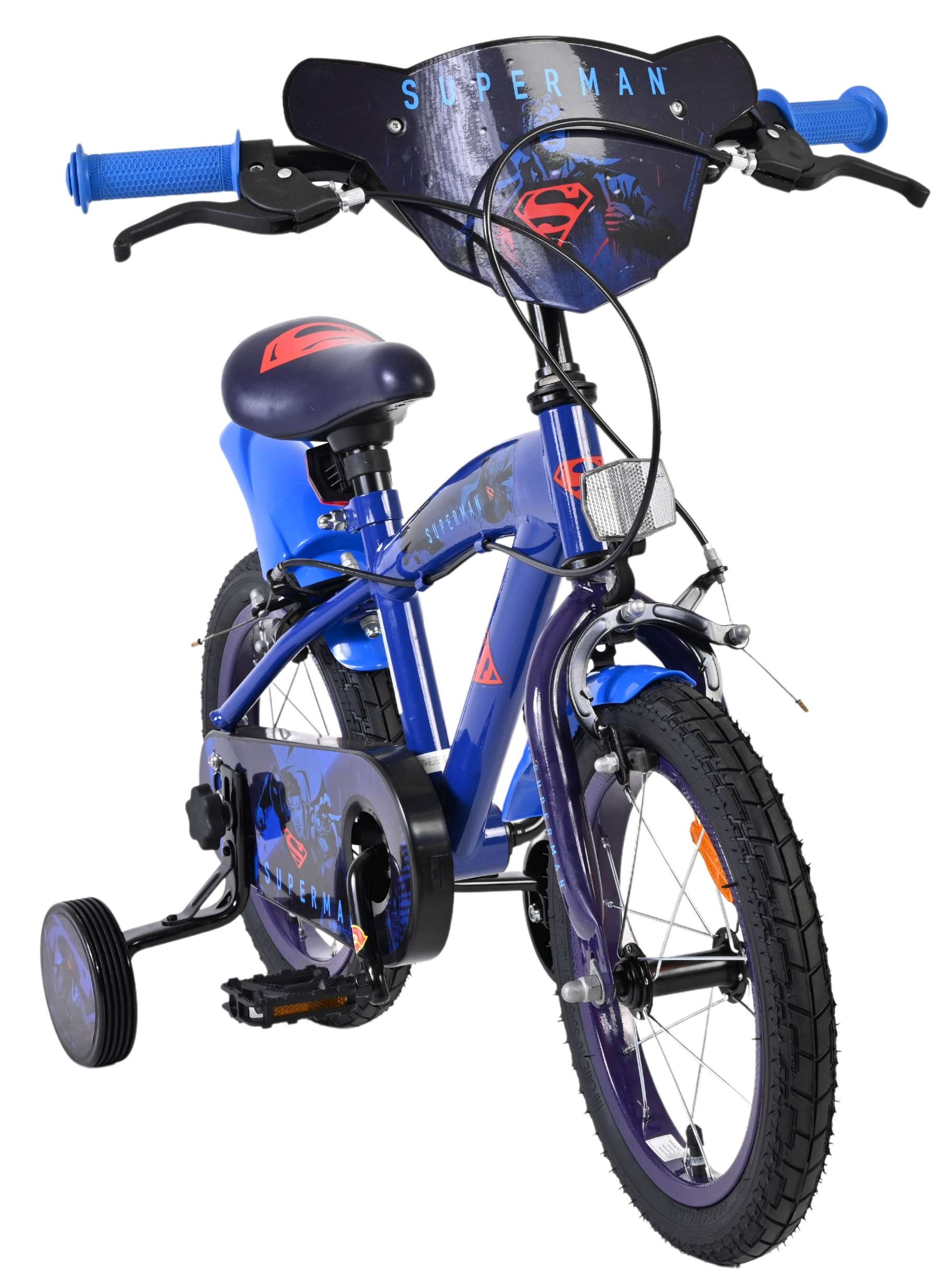 Superman Kinderfiets - Jongens - 14 inch - Blauw - Twee handremmen 5 Superman Kinderfiets - Jongens - 14 inch - Blauw - Twee handremmen - Afbeelding 5