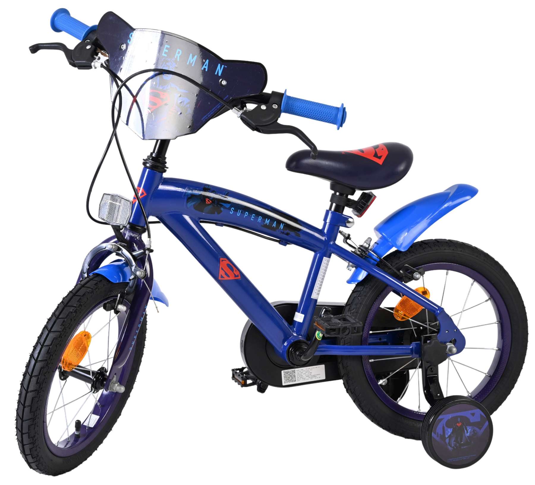 Superman Kinderfiets - Jongens - 14 inch - Blauw - Twee handremmen 8 Superman Kinderfiets - Jongens - 14 inch - Blauw - Twee handremmen - Afbeelding 8