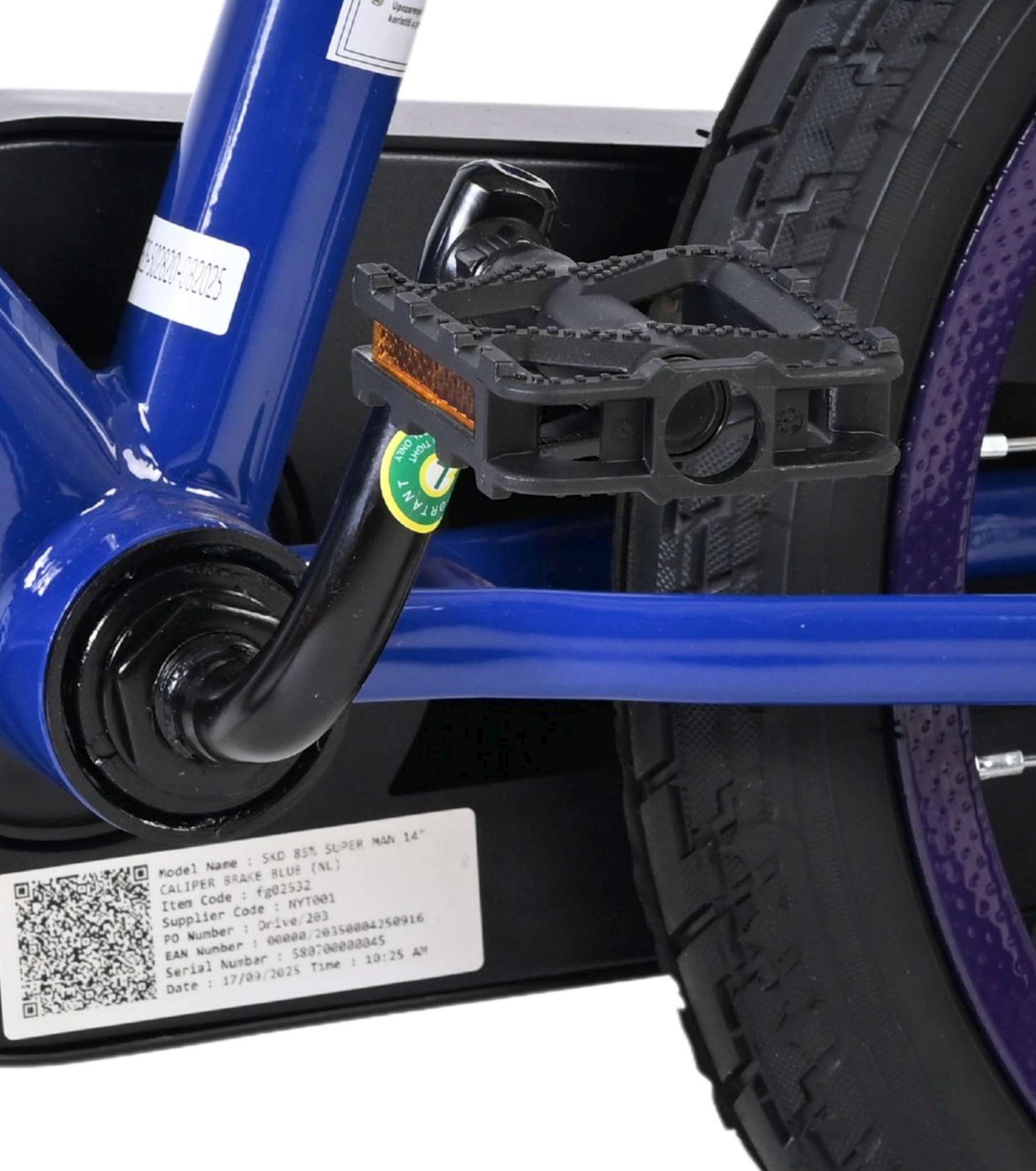 Superman Kinderfiets - Jongens - 14 inch - Blauw - Twee handremmen 9 Superman Kinderfiets - Jongens - 14 inch - Blauw - Twee handremmen - Afbeelding 9