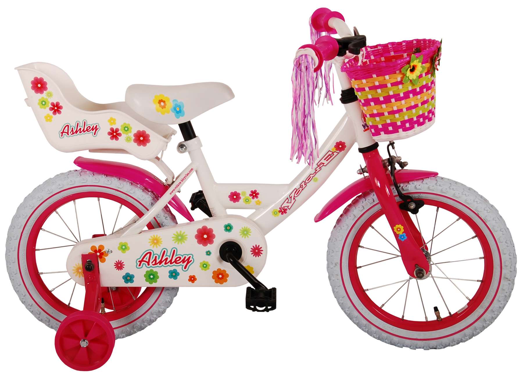 Volare Ashley Kinderfiets - Meisjes - 14 inch - Wit - 95% afgemonteerd 2 Volare Ashley Kinderfiets - Meisjes - 14 inch - Wit - 95% afgemonteerd - Afbeelding 2