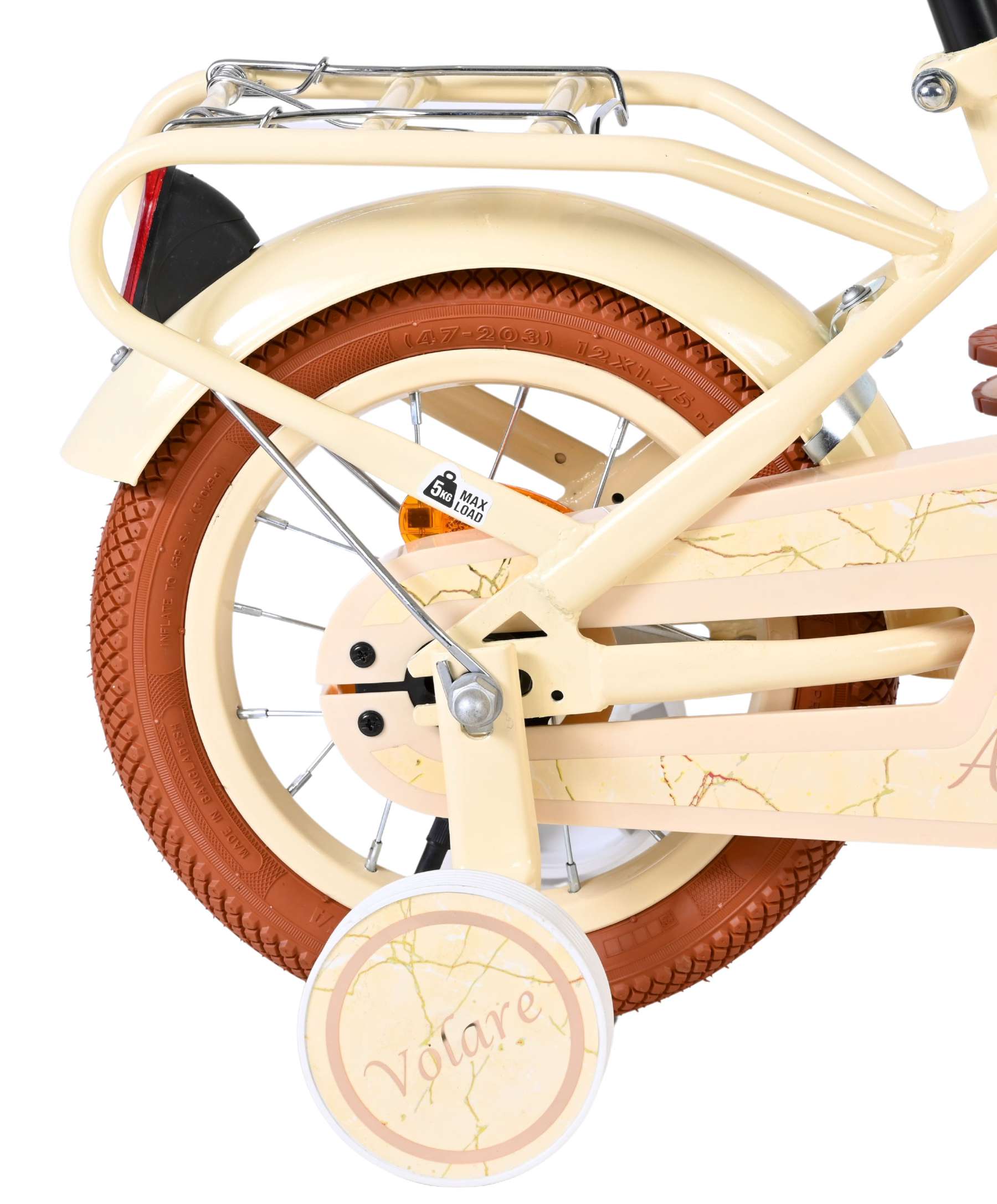 Volare Ashley Kinderfiets - Meisjes - 12 inch - Creme 2 Volare Ashley Kinderfiets - Meisjes - 12 inch - Creme - Afbeelding 2
