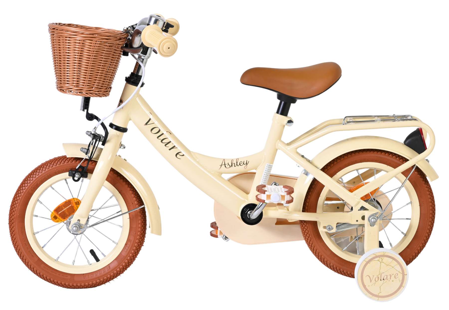 Volare Ashley Kinderfiets - Meisjes - 12 inch - Creme 7 Volare Ashley Kinderfiets - Meisjes - 12 inch - Creme - Afbeelding 7