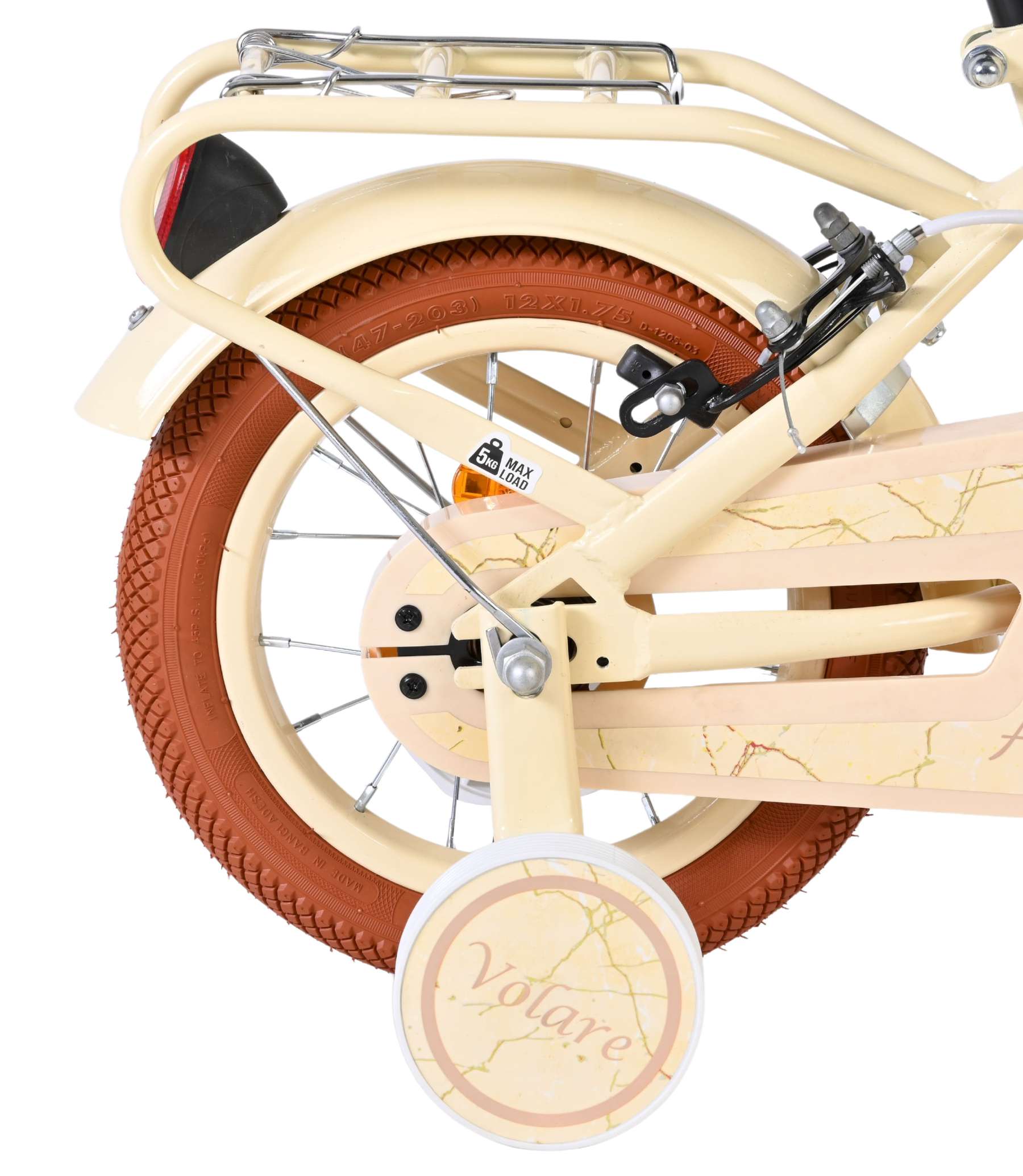 Volare Ashley Kinderfiets - Meisjes - 12 inch - Créme - Twee handremmen 2 Volare Ashley Kinderfiets - Meisjes - 12 inch - Créme - Twee handremmen - Afbeelding 2