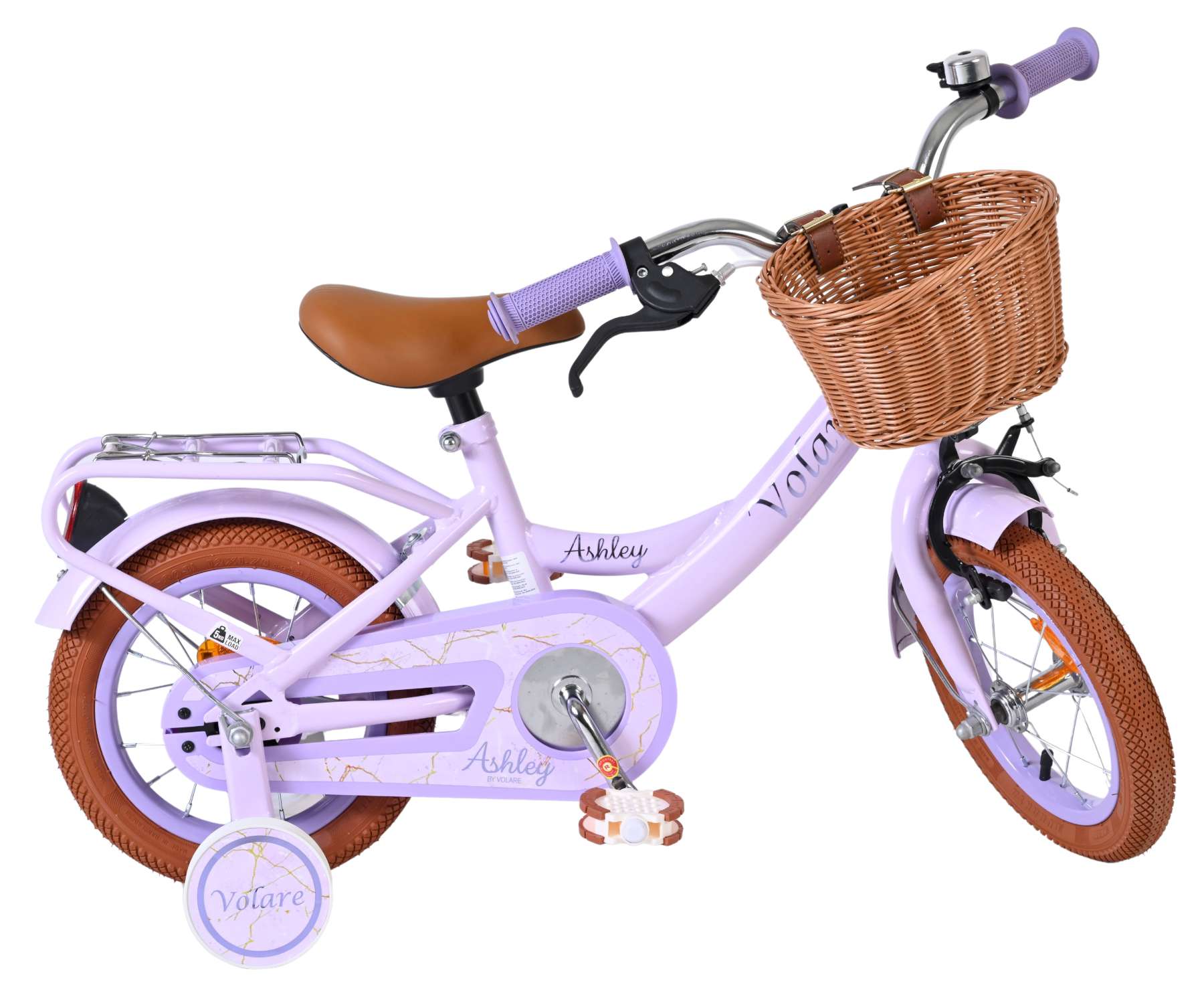 Volare Ashley Kinderfiets - Meisjes - 12 inch - Lila 10 Volare Ashley Kinderfiets - Meisjes - 12 inch - Lila - Afbeelding 10