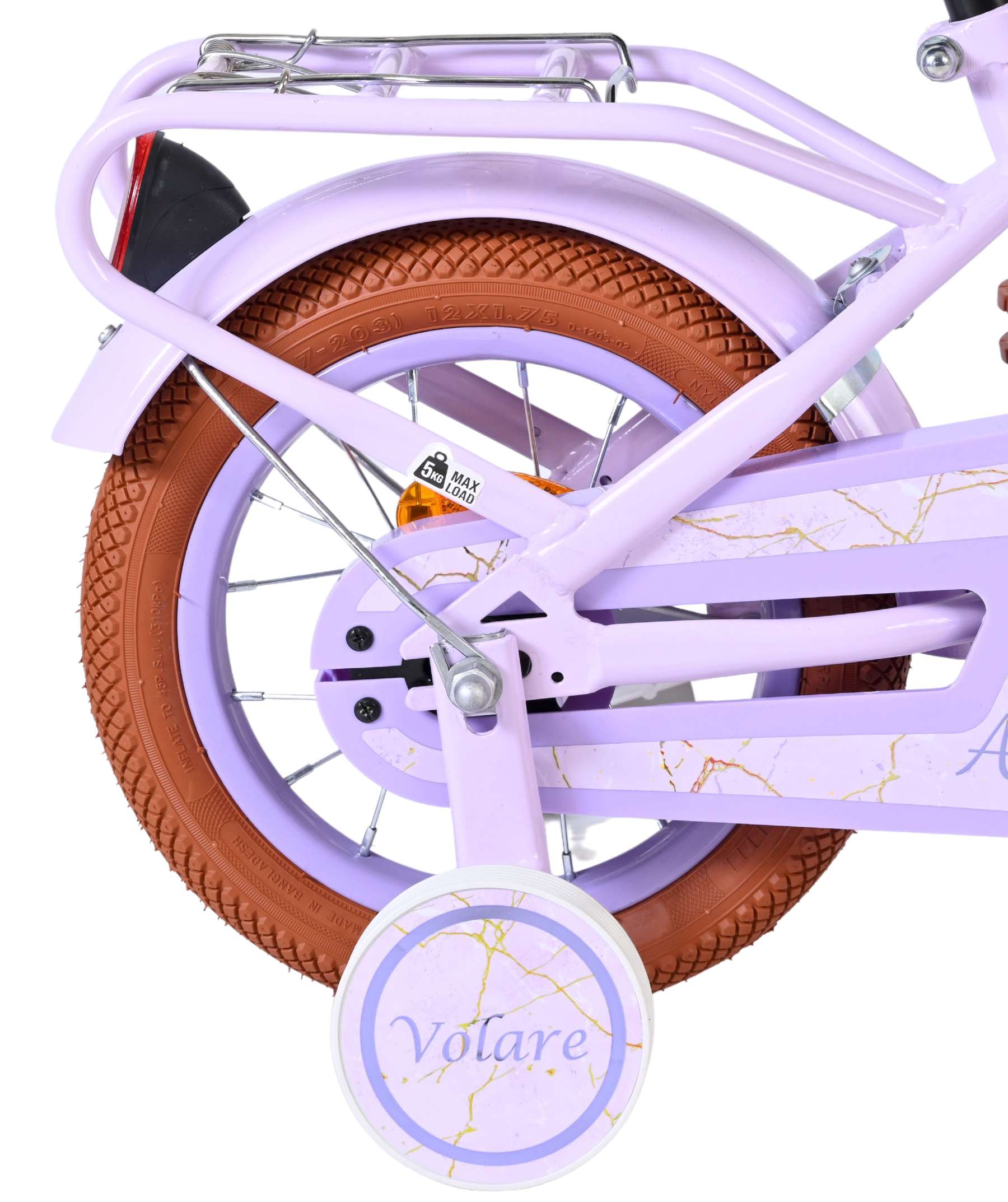 Volare Ashley Kinderfiets - Meisjes - 12 inch - Lila 2 Volare Ashley Kinderfiets - Meisjes - 12 inch - Lila - Afbeelding 2
