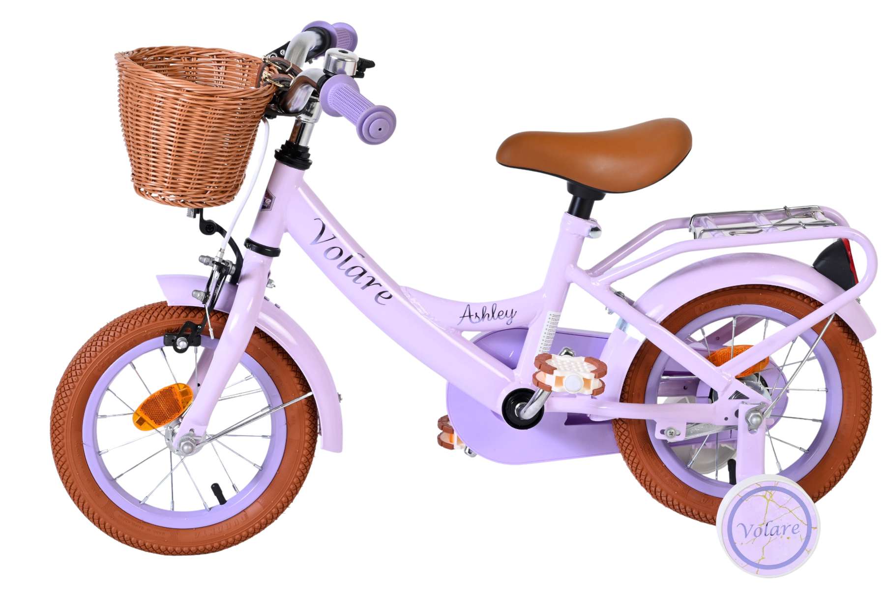 Volare Ashley Kinderfiets - Meisjes - 12 inch - Lila 7 Volare Ashley Kinderfiets - Meisjes - 12 inch - Lila - Afbeelding 7