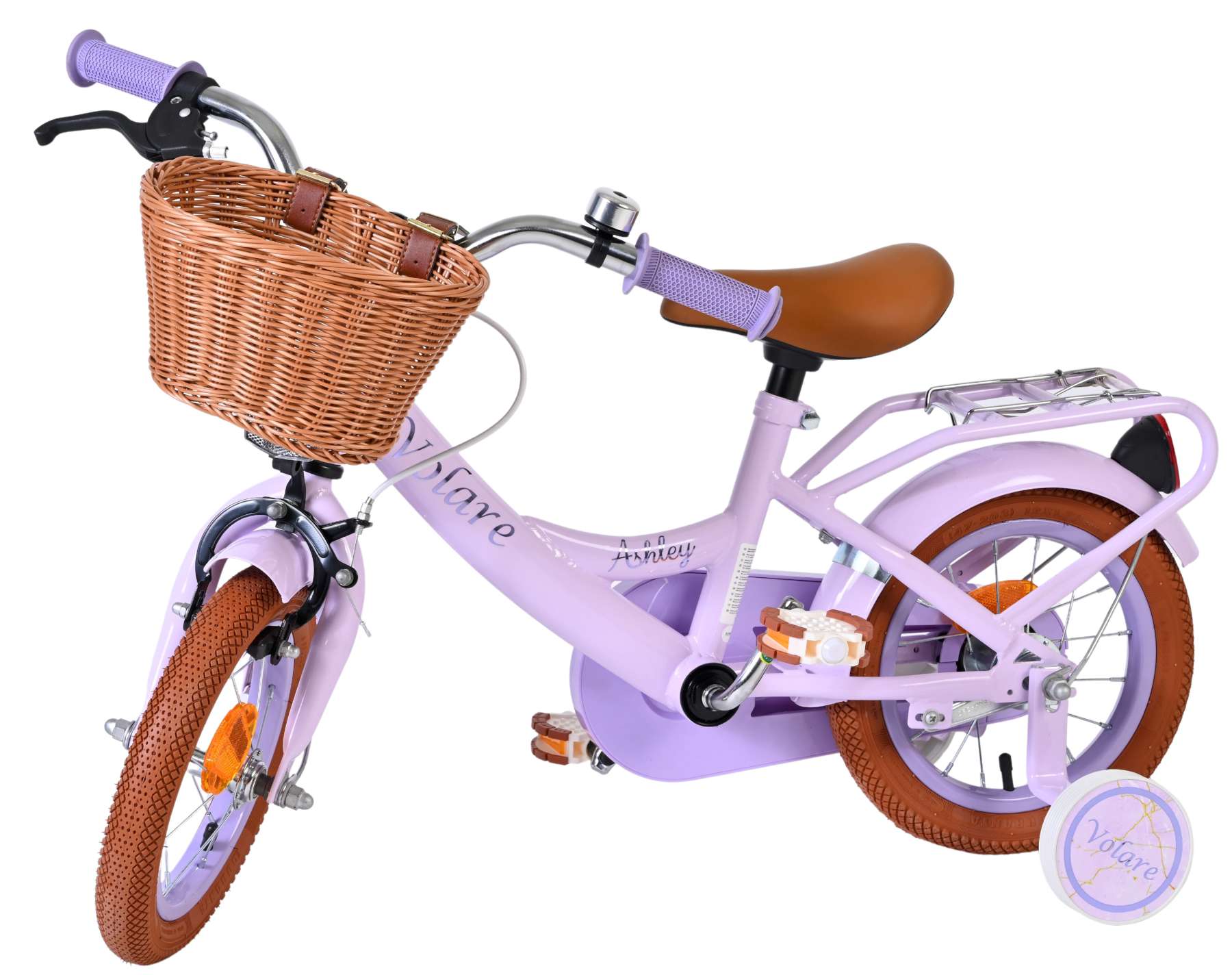 Volare Ashley Kinderfiets - Meisjes - 12 inch - Lila 8 Volare Ashley Kinderfiets - Meisjes - 12 inch - Lila - Afbeelding 8