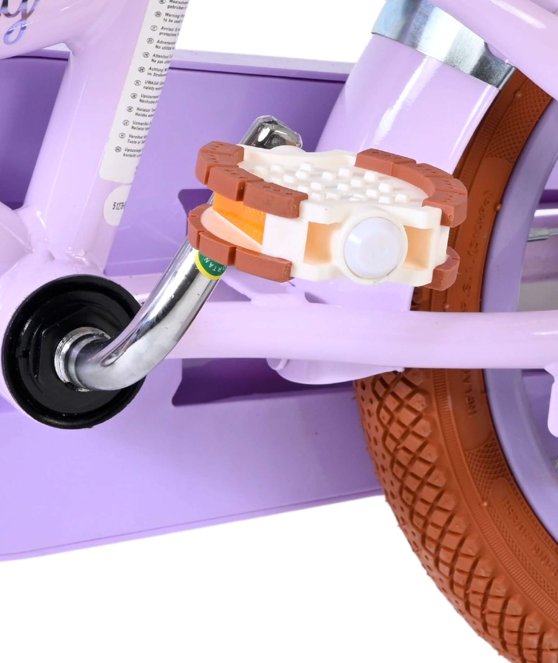 Volare Ashley Kinderfiets - Meisjes - 12 inch - Lila 9 Volare Ashley Kinderfiets - Meisjes - 12 inch - Lila - Afbeelding 9