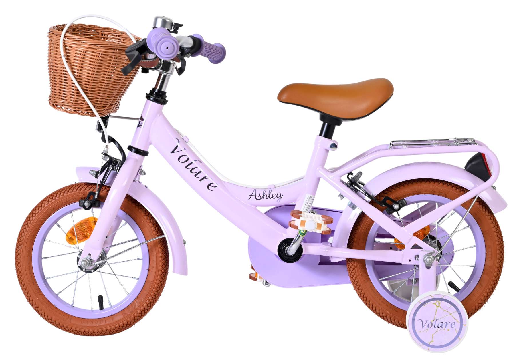 Volare Ashley Kinderfiets - Meisjes - 12 inch - Lila - Twee handremmen 6 Volare Ashley Kinderfiets - Meisjes - 12 inch - Lila - Twee handremmen - Afbeelding 6