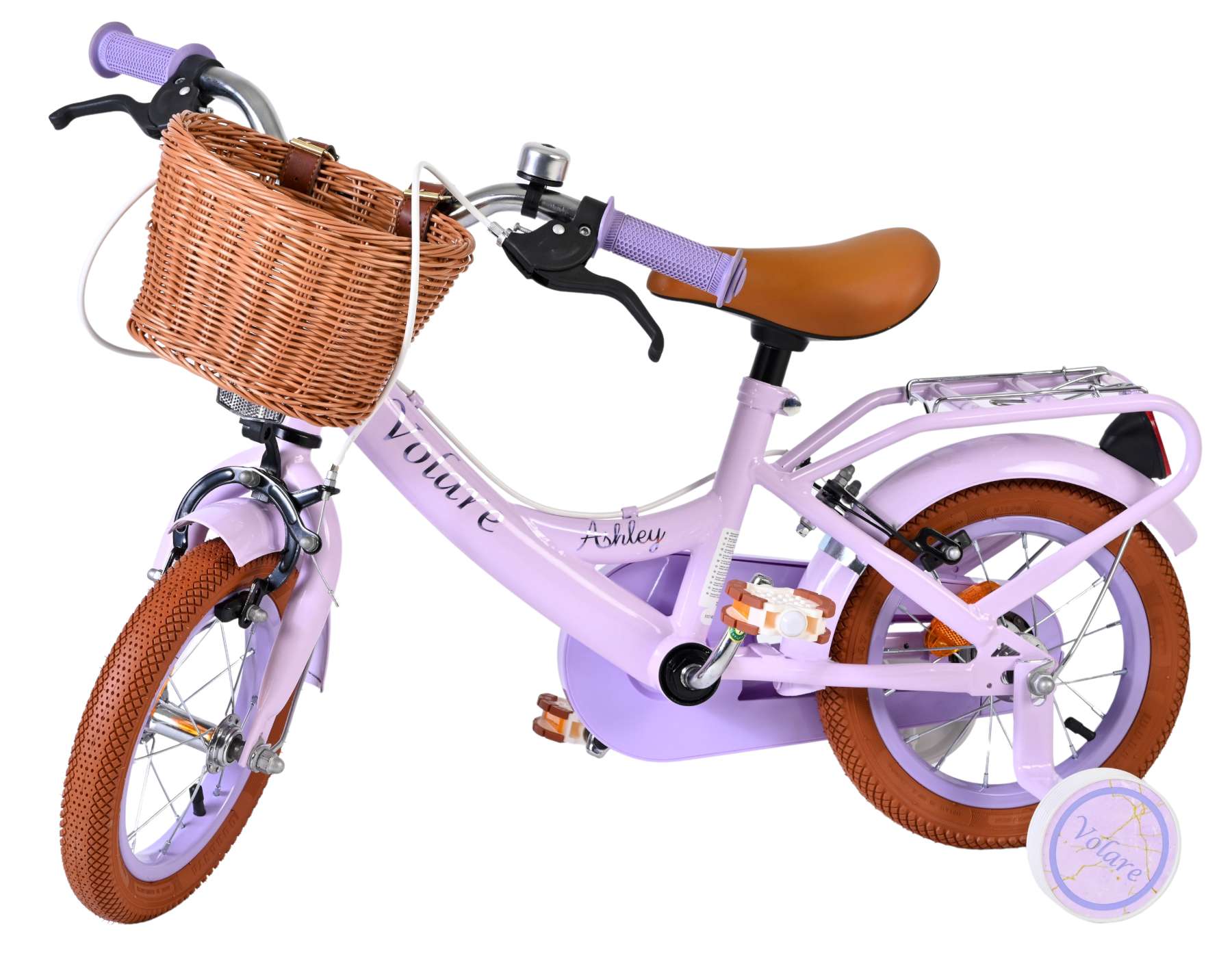 Volare Ashley Kinderfiets - Meisjes - 12 inch - Lila - Twee handremmen 7 Volare Ashley Kinderfiets - Meisjes - 12 inch - Lila - Twee handremmen - Afbeelding 7