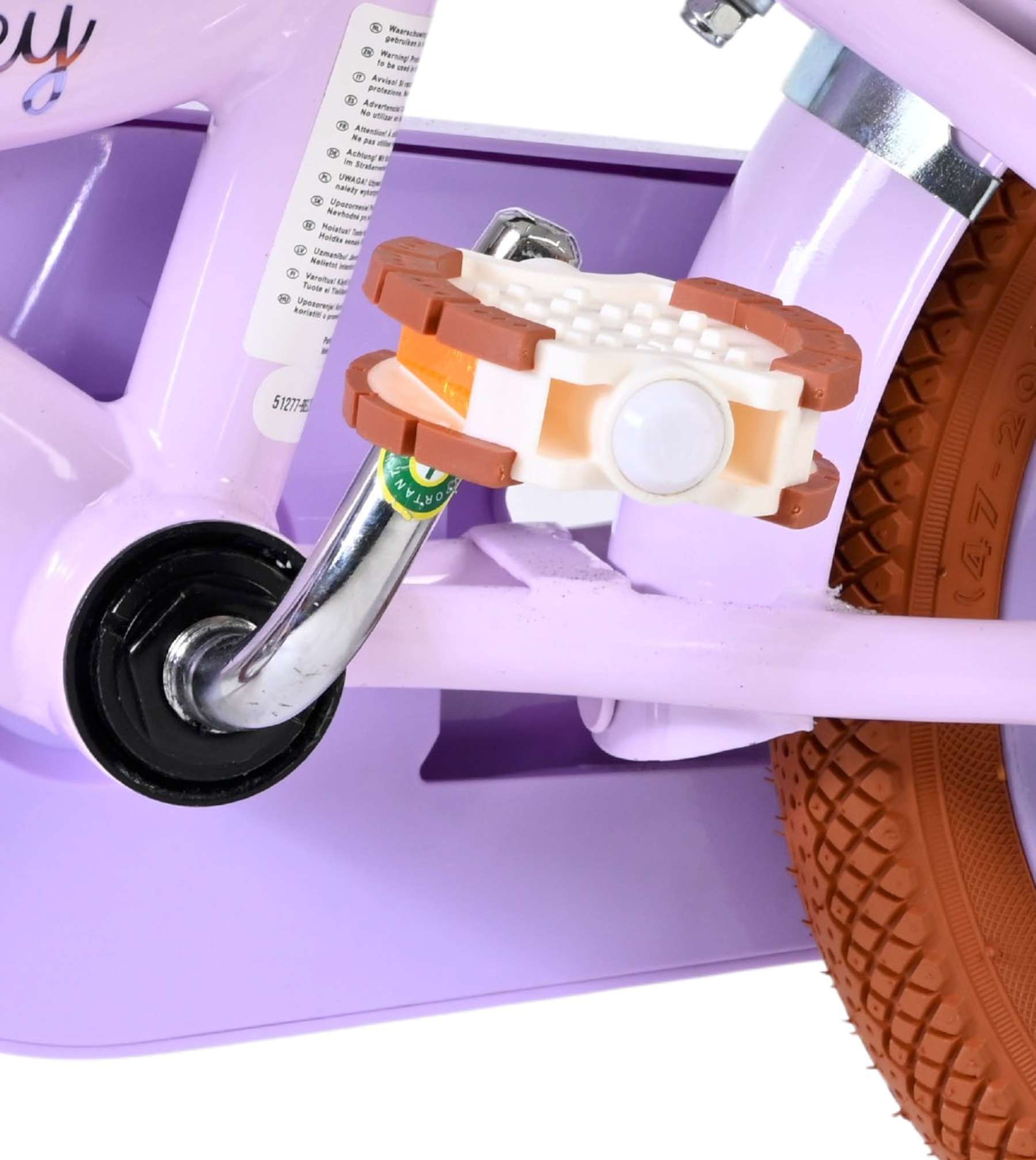 Volare Ashley Kinderfiets - Meisjes - 12 inch - Lila - Twee handremmen 8 Volare Ashley Kinderfiets - Meisjes - 12 inch - Lila - Twee handremmen - Afbeelding 8
