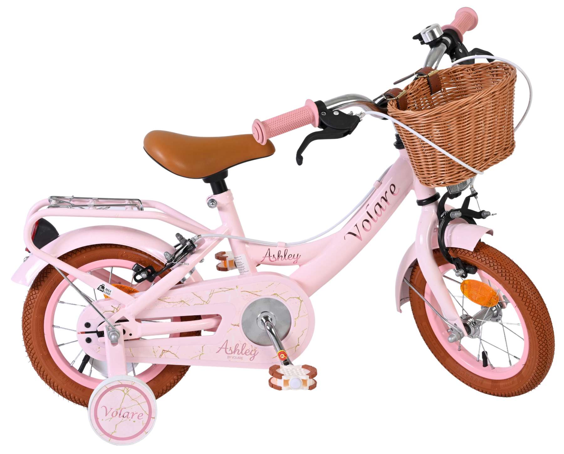 Volare Ashley Kinderfiets - Meisjes - 12 inch - Roze - Twee handremmen 10 Volare Ashley Kinderfiets - Meisjes - 12 inch - Roze - Twee handremmen - Afbeelding 10