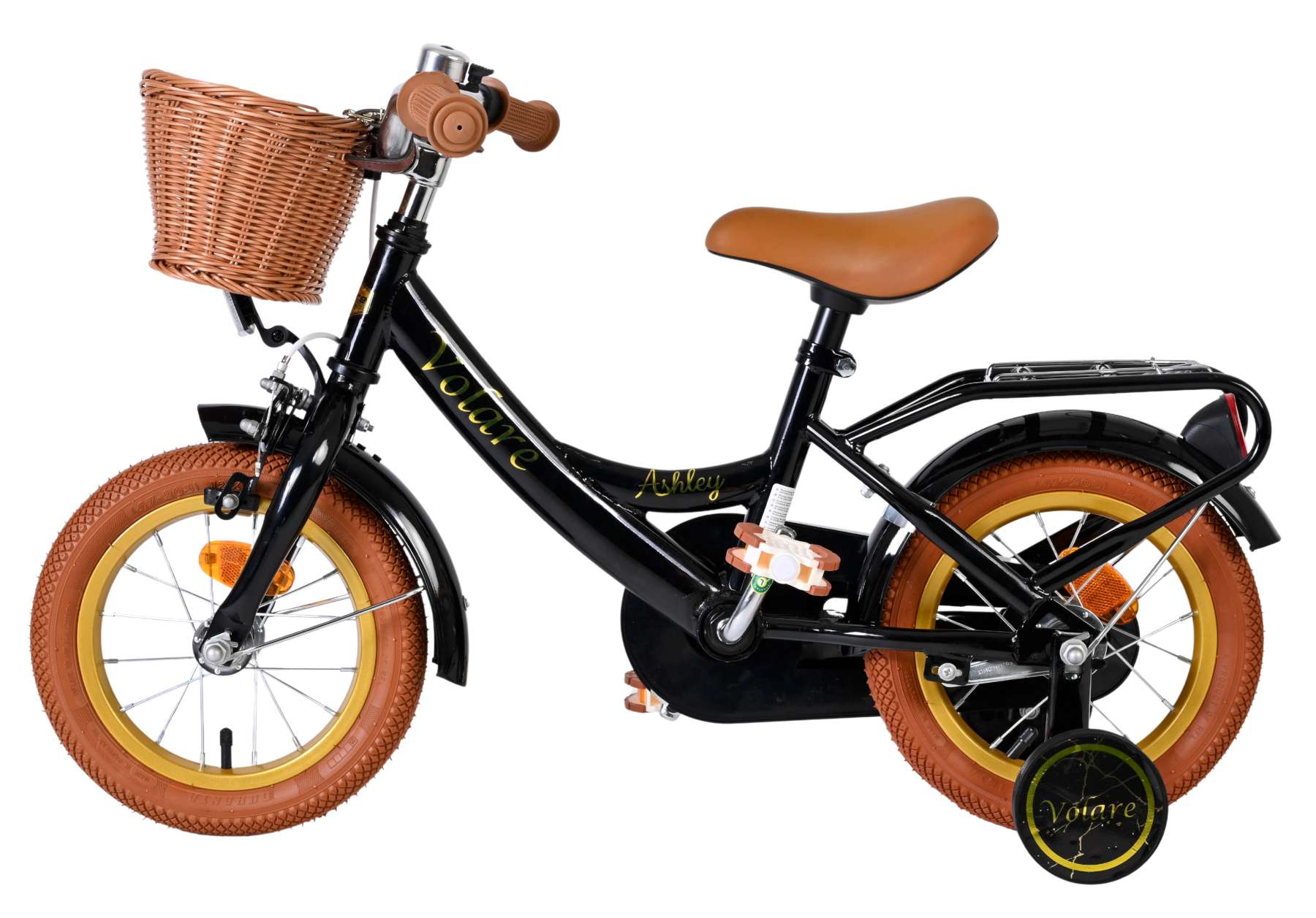 Volare Ashley Kinderfiets - Meisjes - 12 inch - Zwart 7 Volare Ashley Kinderfiets - Meisjes - 12 inch - Zwart - Afbeelding 7