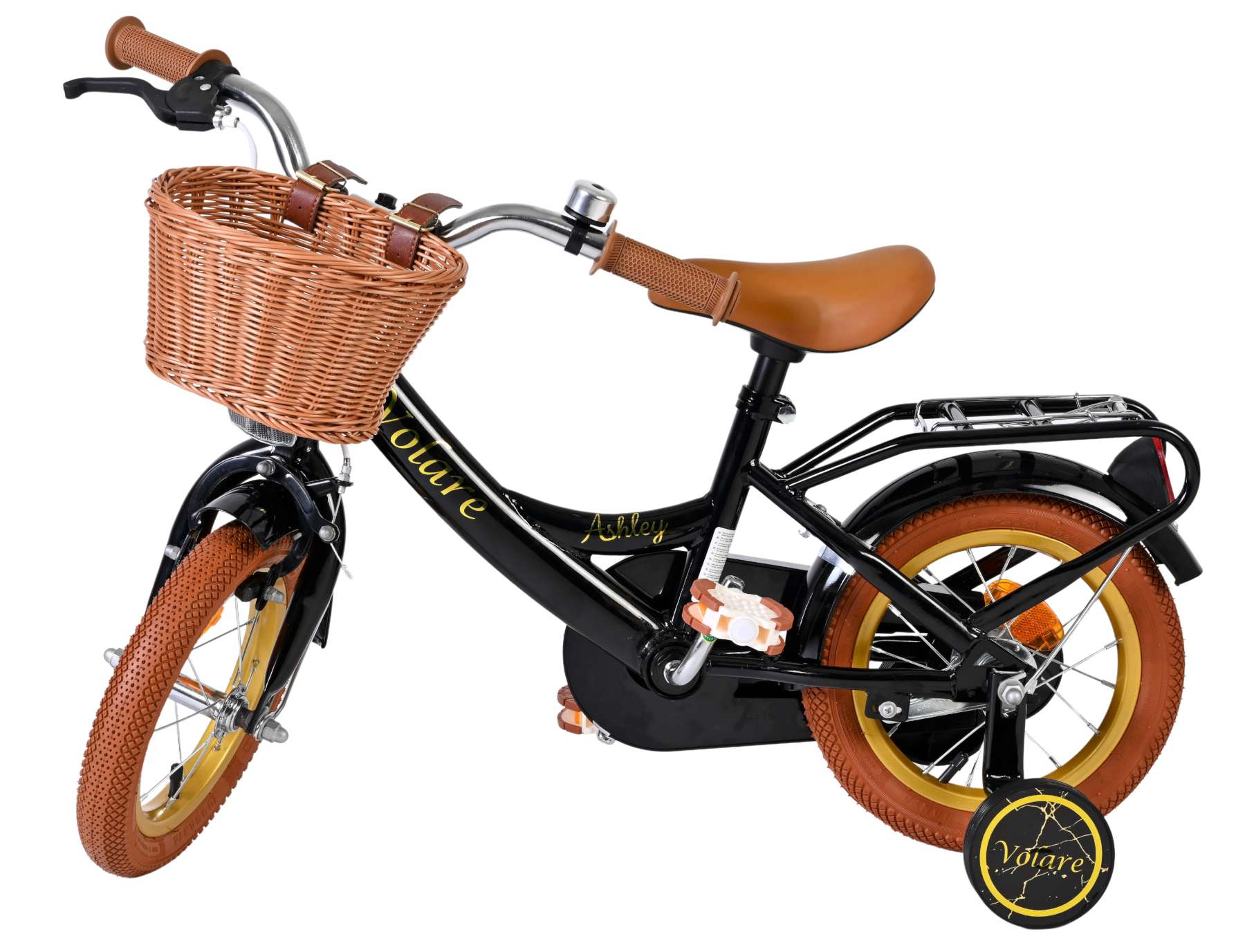 Volare Ashley Kinderfiets - Meisjes - 12 inch - Zwart 8 Volare Ashley Kinderfiets - Meisjes - 12 inch - Zwart - Afbeelding 8