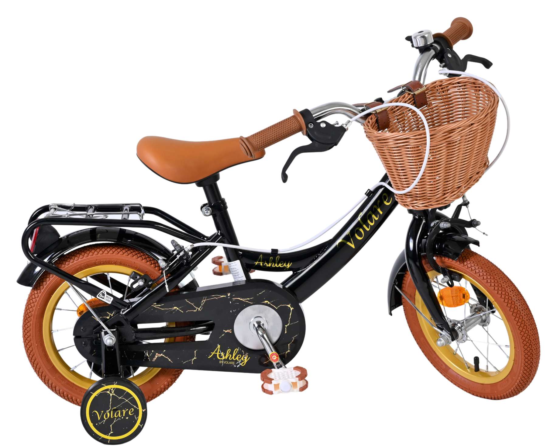 Volare Ashley Kinderfiets - Meisjes - 12 inch - Zwart - Twee handremmen 10 Volare Ashley Kinderfiets - Meisjes - 12 inch - Zwart - Twee handremmen - Afbeelding 10