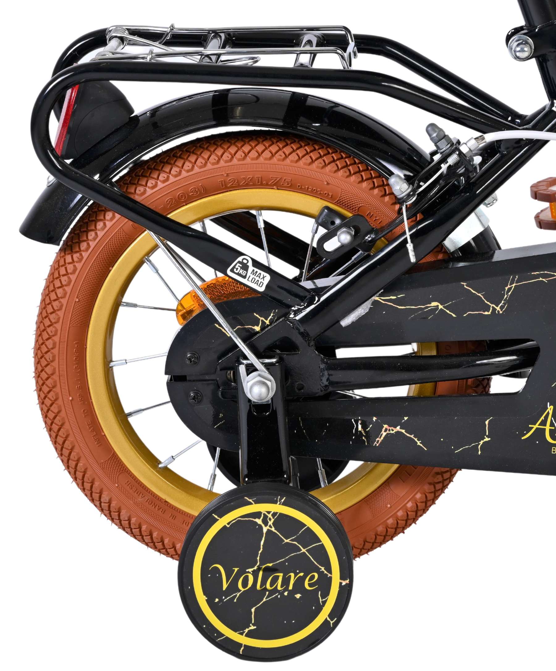 Volare Ashley Kinderfiets - Meisjes - 12 inch - Zwart - Twee handremmen 2 Volare Ashley Kinderfiets - Meisjes - 12 inch - Zwart - Twee handremmen - Afbeelding 2