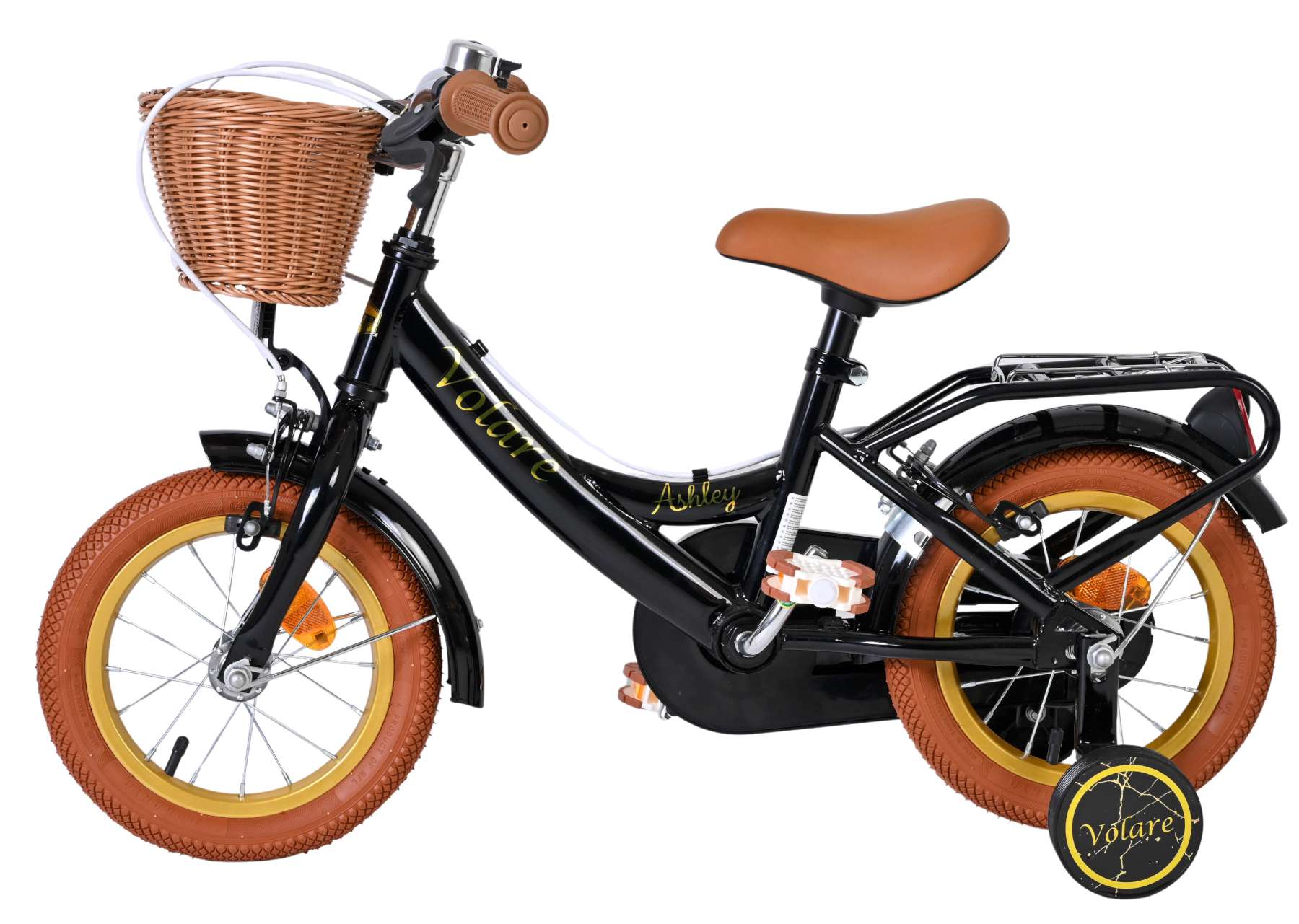 Volare Ashley Kinderfiets - Meisjes - 12 inch - Zwart - Twee handremmen 7 Volare Ashley Kinderfiets - Meisjes - 12 inch - Zwart - Twee handremmen - Afbeelding 7