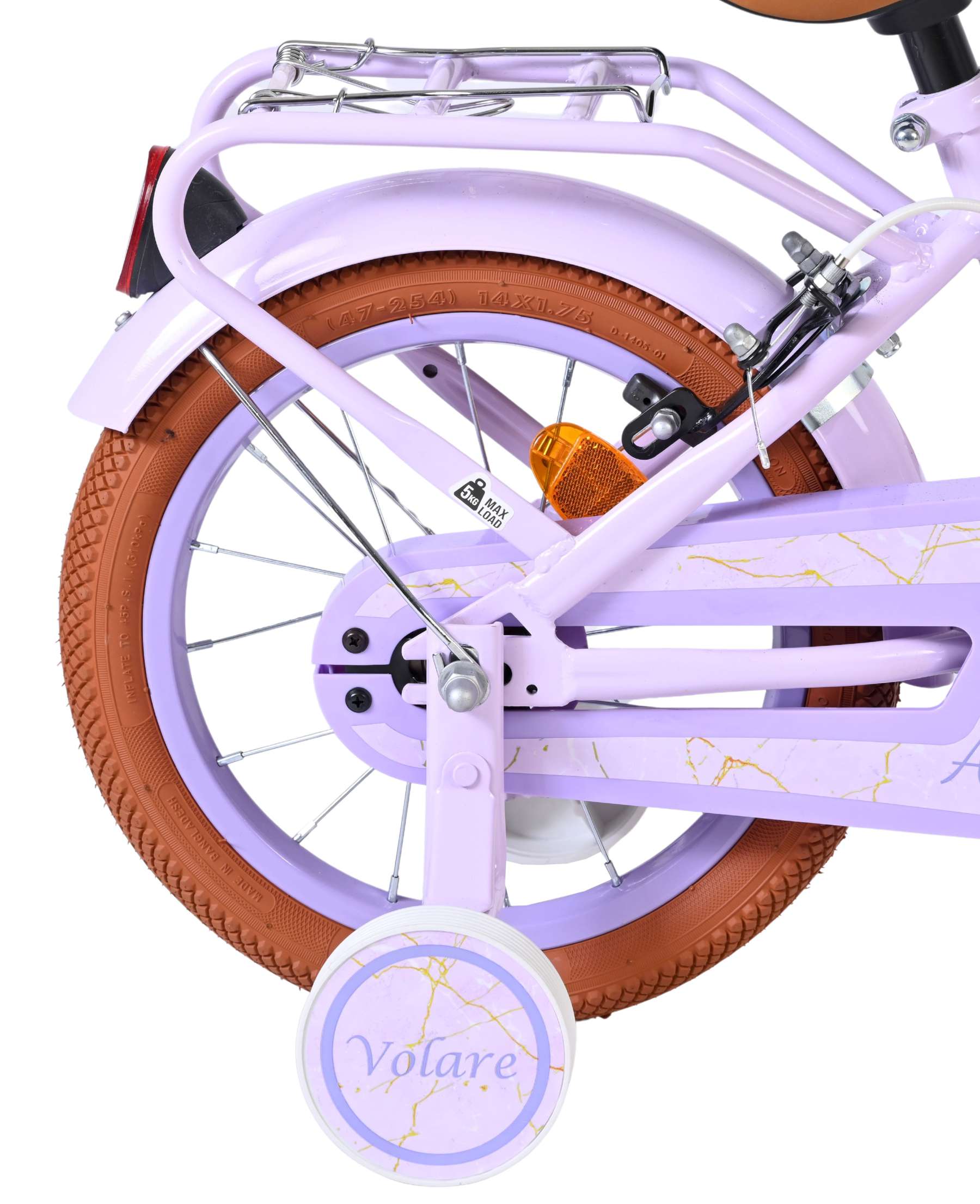 Volare Ashley Kinderfiets - Meisjes - 14 inch - Lila - Twee Handremmen 10 Volare Ashley Kinderfiets - Meisjes - 14 inch - Lila - Twee Handremmen - Afbeelding 10