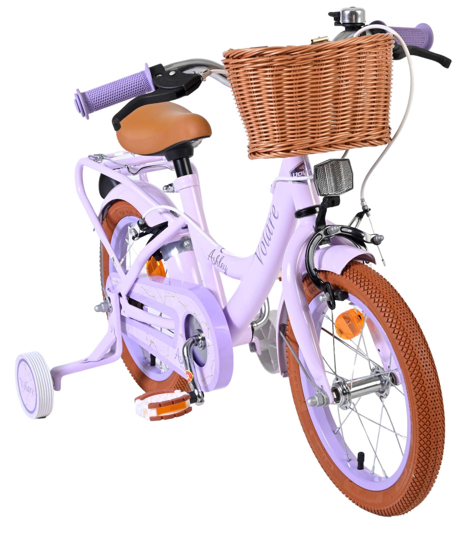 Volare Ashley Kinderfiets - Meisjes - 14 inch - Lila - Twee Handremmen 4 Volare Ashley Kinderfiets - Meisjes - 14 inch - Lila - Twee Handremmen - Afbeelding 4