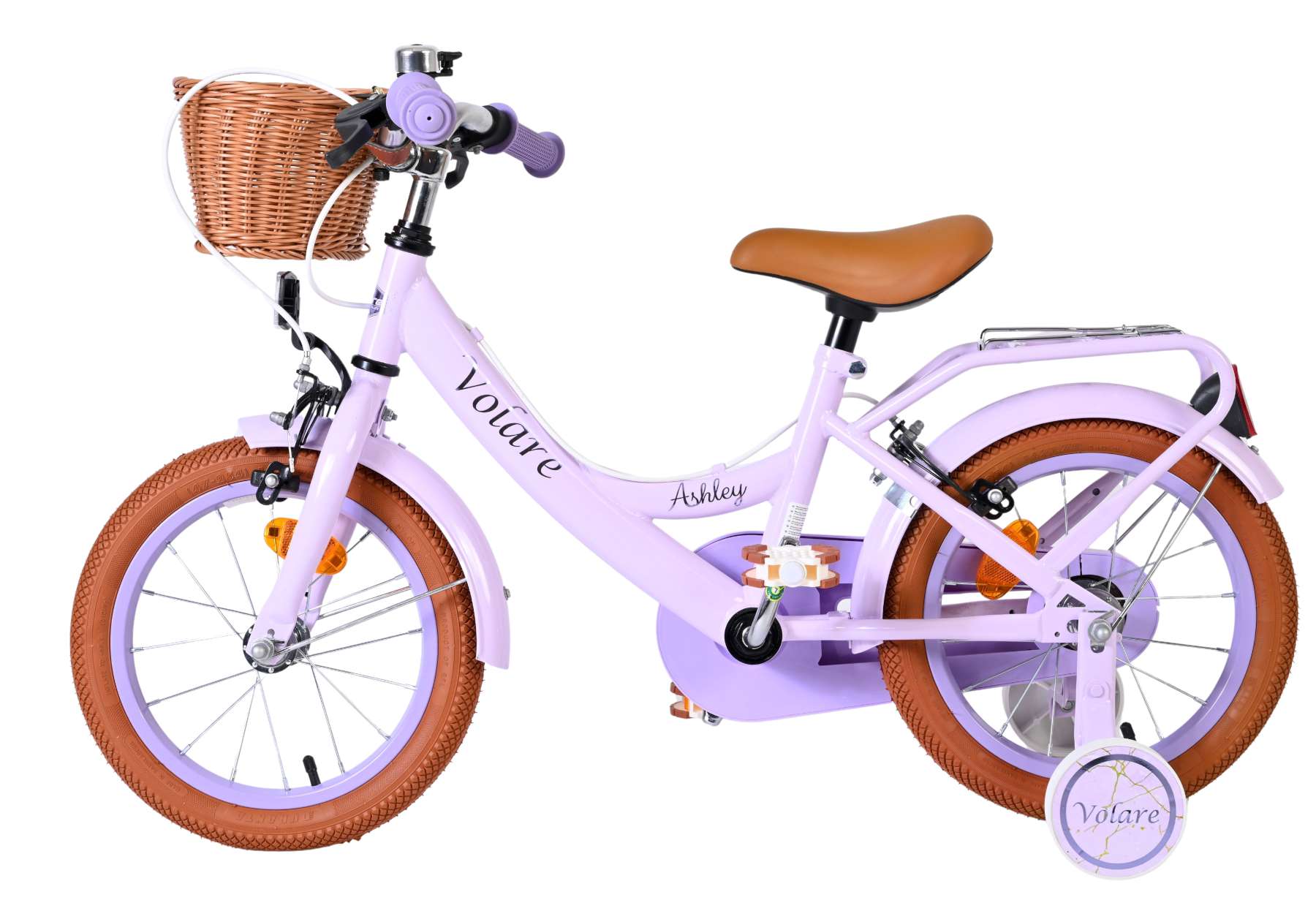 Volare Ashley Kinderfiets - Meisjes - 14 inch - Lila - Twee Handremmen 6 Volare Ashley Kinderfiets - Meisjes - 14 inch - Lila - Twee Handremmen - Afbeelding 6
