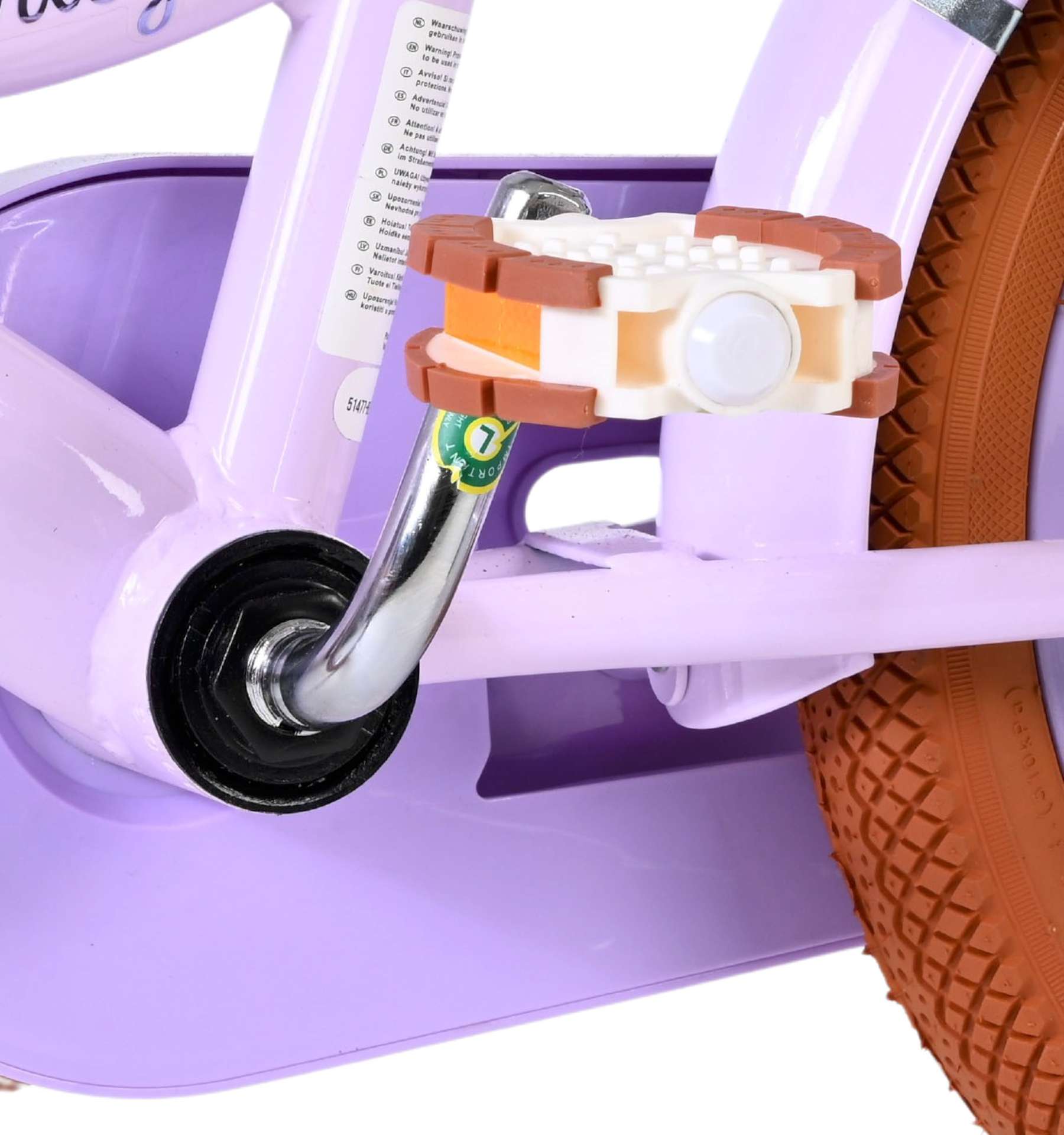 Volare Ashley Kinderfiets - Meisjes - 14 inch - Lila - Twee Handremmen 8 Volare Ashley Kinderfiets - Meisjes - 14 inch - Lila - Twee Handremmen - Afbeelding 8