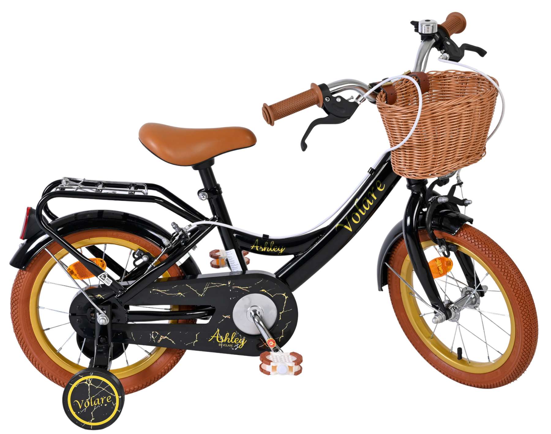 Volare Ashley Kinderfiets - Meisjes - 14 inch - Zwart - Twee Handremmen 10 Volare Ashley Kinderfiets - Meisjes - 14 inch - Zwart - Twee Handremmen - Afbeelding 10