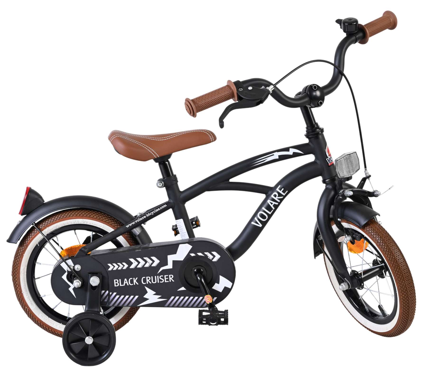 Volare Black Cruiser Kinderfiets - Jongens - 12 inch - Zwart 10 Volare Black Cruiser Kinderfiets - Jongens - 12 inch - Zwart - Afbeelding 10