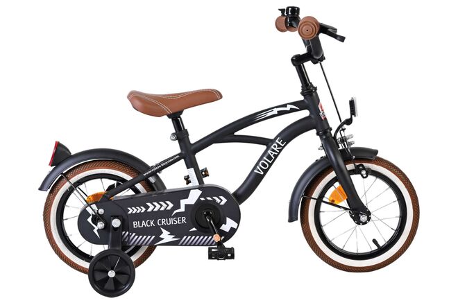 Volare Black Cruiser Kinderfiets - Jongens - 12 inch - Zwart 1 Volare Black Cruiser Kinderfiets - Jongens - 12 inch - Zwart