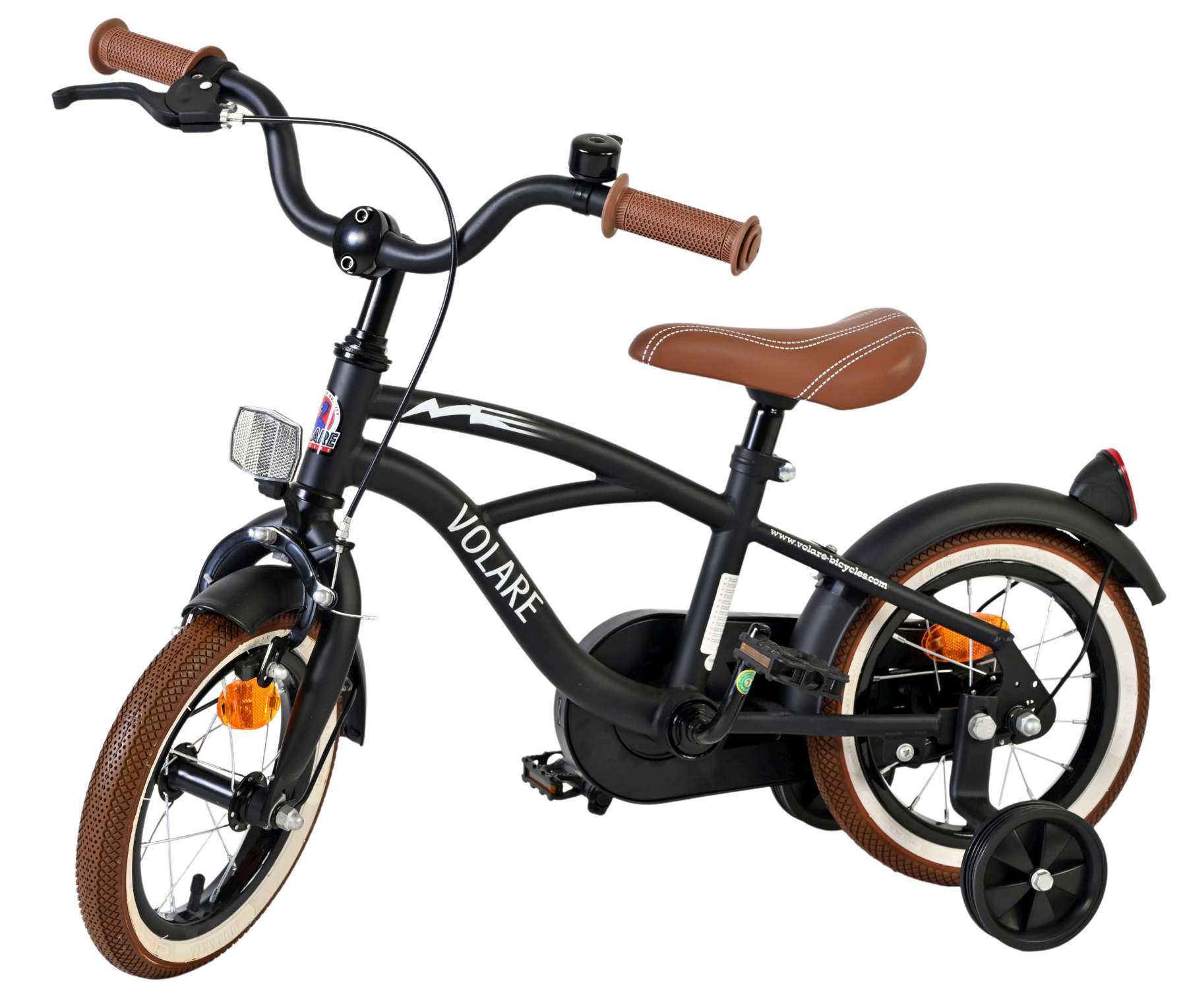 Volare Black Cruiser Kinderfiets - Jongens - 12 inch - Zwart 8 Volare Black Cruiser Kinderfiets - Jongens - 12 inch - Zwart - Afbeelding 8