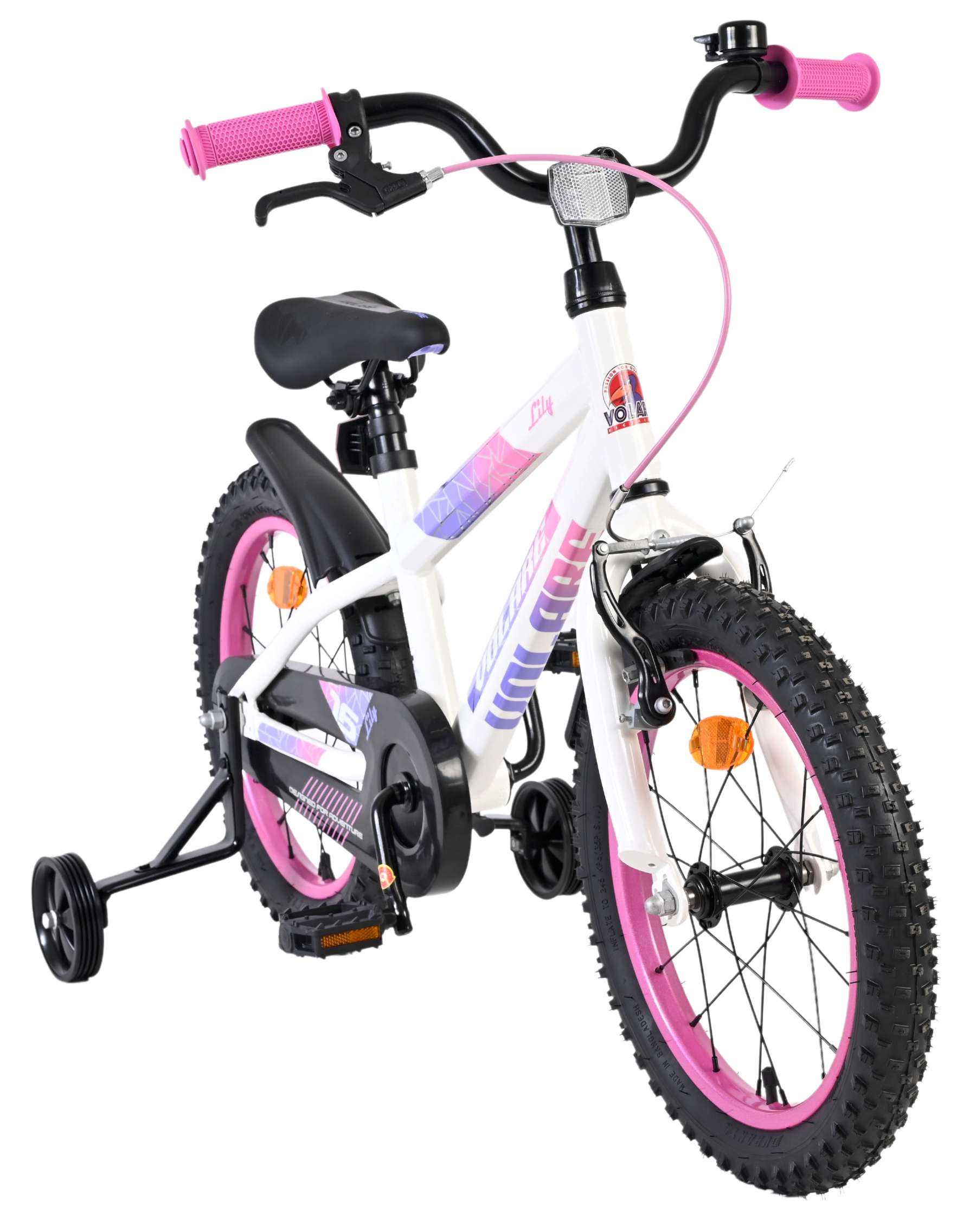Volare Lily Kinderfiets - Meisjes - 16 inch - Wit Roze Paars 5 Volare Lily Kinderfiets - Meisjes - 16 inch - Wit Roze Paars - Afbeelding 5