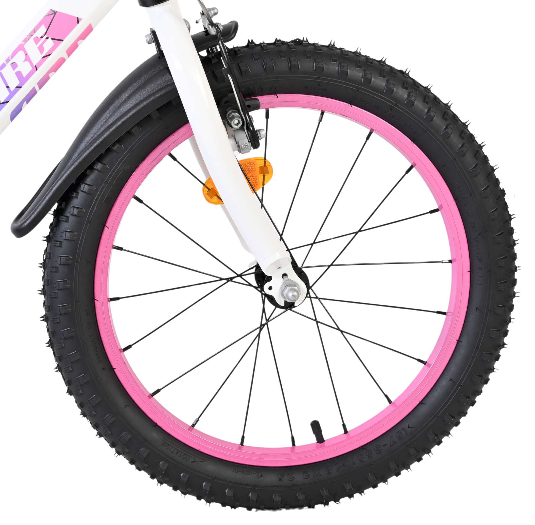 Volare Lily Kinderfiets - Meisjes - 18 inch - Wit Roze Paars 3 Volare Lily Kinderfiets - Meisjes - 18 inch - Wit Roze Paars - Afbeelding 3
