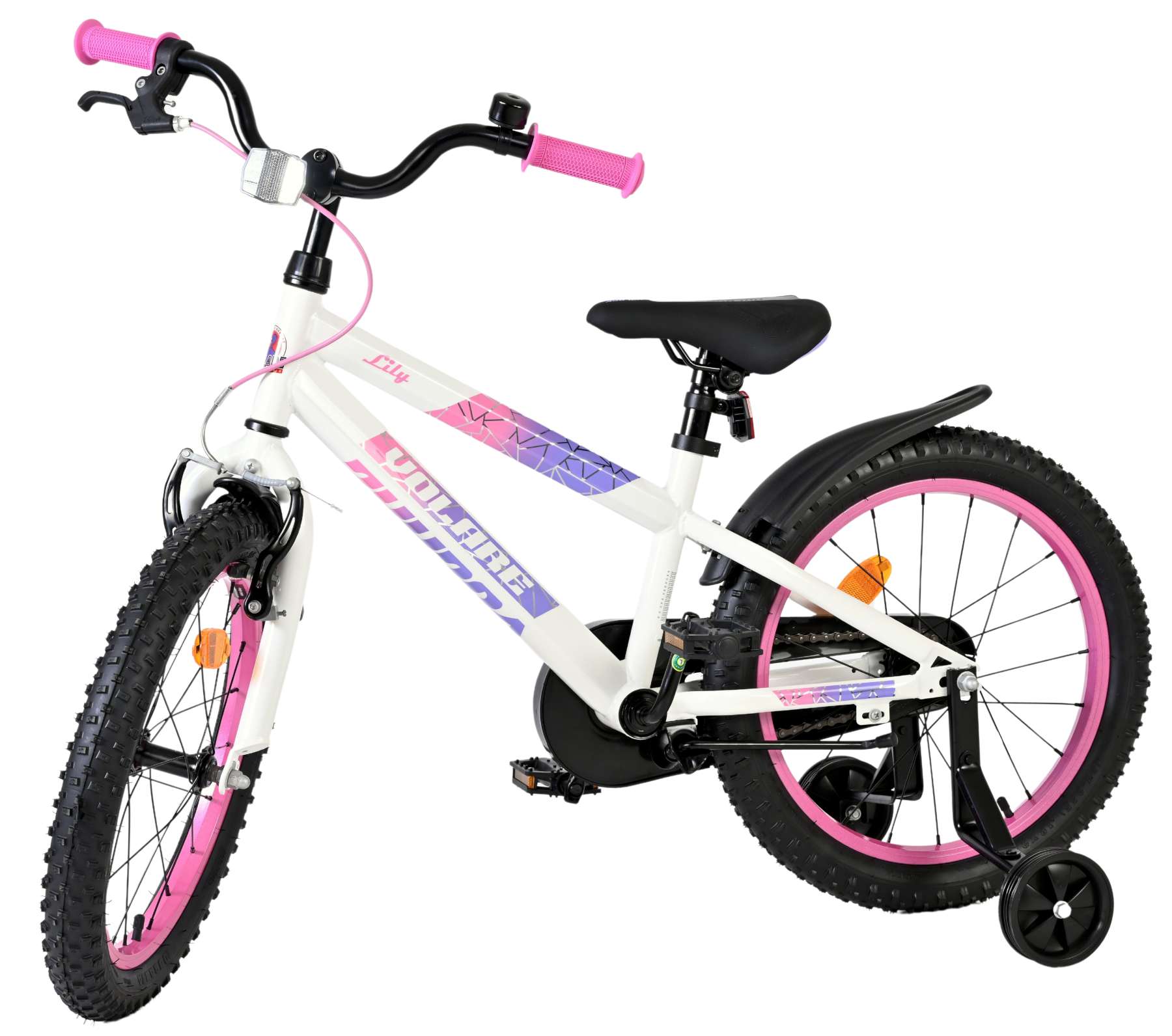 Volare Lily Kinderfiets - Meisjes - 18 inch - Wit Roze Paars 8 Volare Lily Kinderfiets - Meisjes - 18 inch - Wit Roze Paars - Afbeelding 8