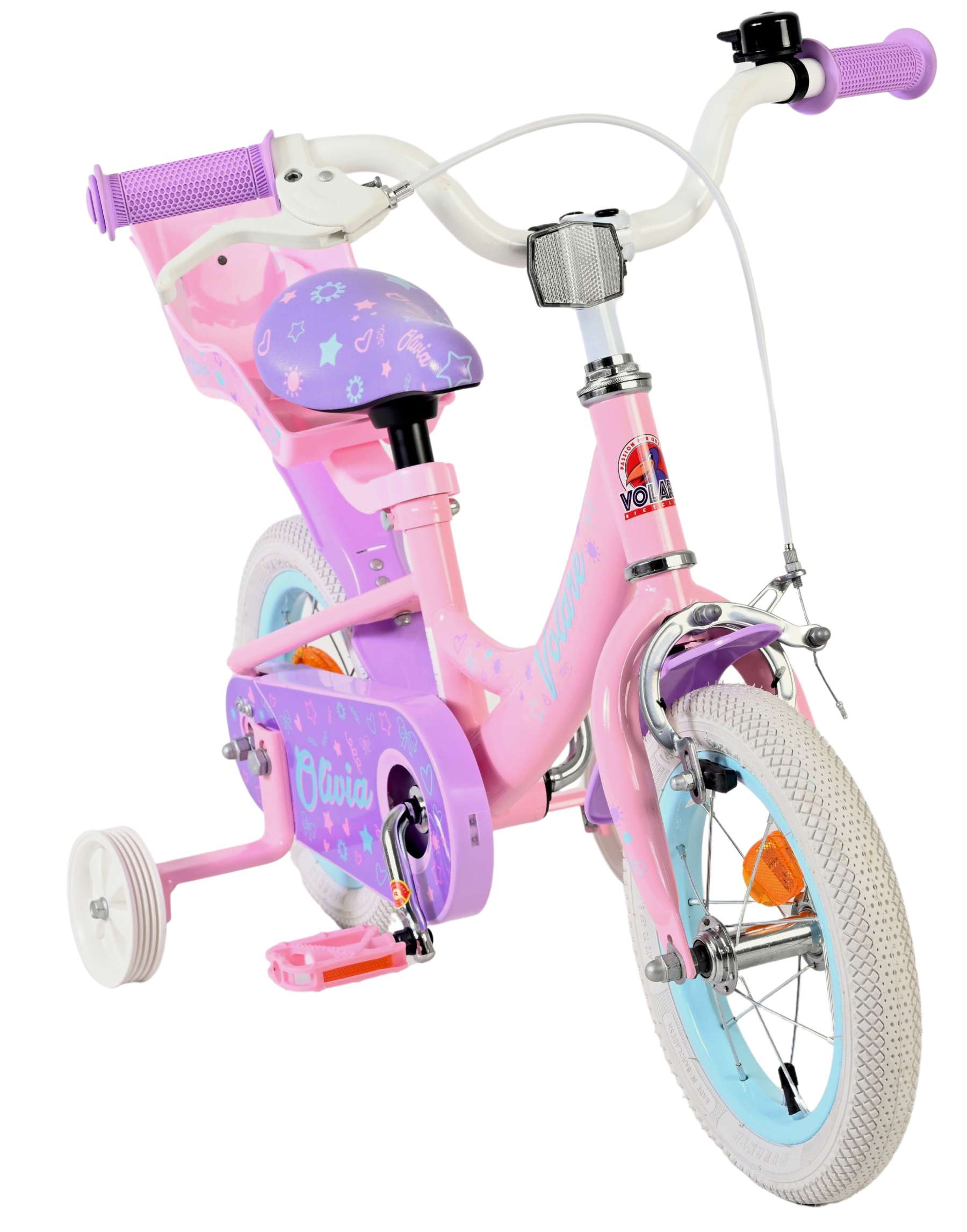 Volare Olivia Kinderfiets - Meisjes - 12 inch - Roze 5 Volare Olivia Kinderfiets - Meisjes - 12 inch - Roze - Afbeelding 5