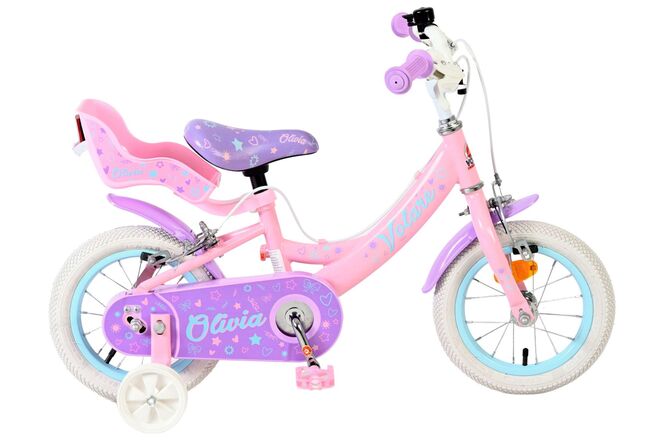 Volare Olivia Kinderfiets - Meisjes - 12 inch - Roze - Twee handremmen 1 Volare Olivia Kinderfiets - Meisjes - 12 inch - Roze - Twee handremmen