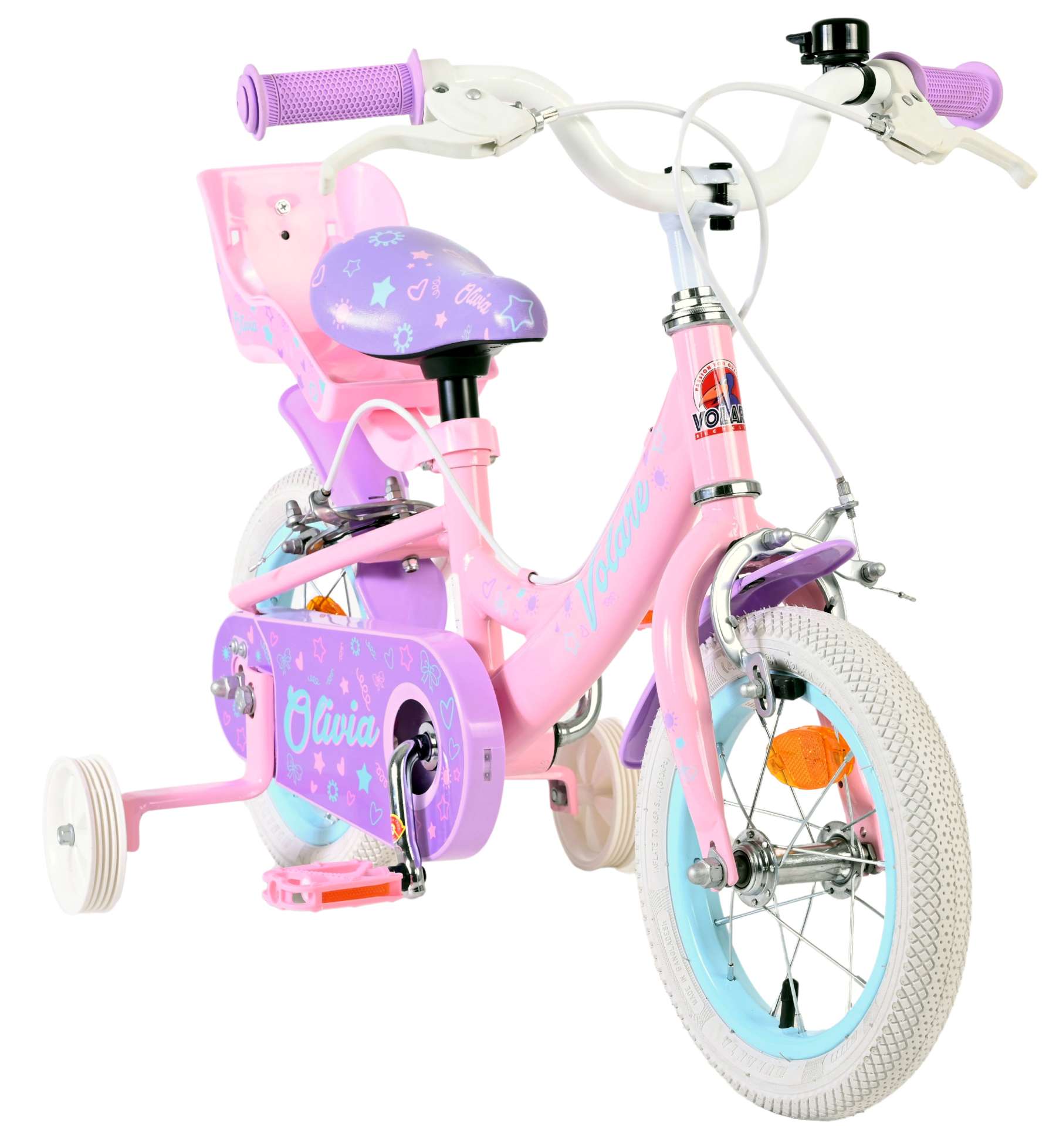 Volare Olivia Kinderfiets - Meisjes - 12 inch - Roze - Twee handremmen 5 Volare Olivia Kinderfiets - Meisjes - 12 inch - Roze - Twee handremmen - Afbeelding 5