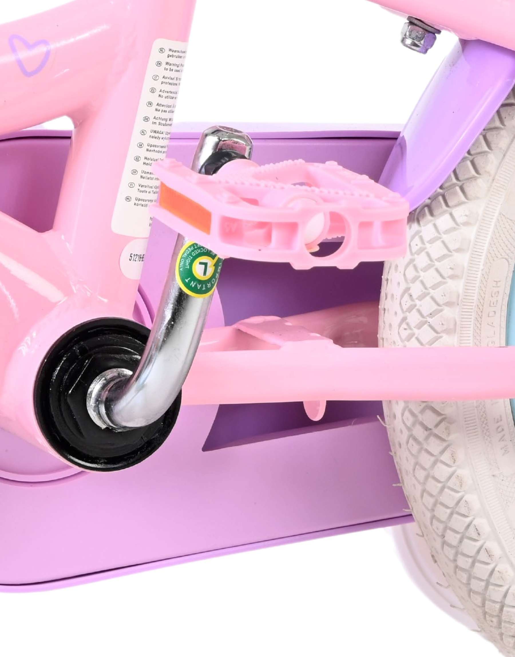 Volare Olivia Kinderfiets - Meisjes - 12 inch - Roze - Twee handremmen 9 Volare Olivia Kinderfiets - Meisjes - 12 inch - Roze - Twee handremmen - Afbeelding 9