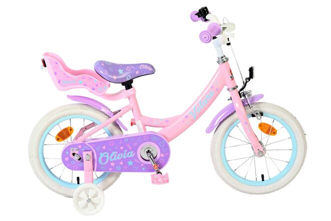 Volare Olivia Kinderfiets - Meisjes - 14 inch - Roze 1 Volare Olivia Kinderfiets - Meisjes - 14 inch - Roze